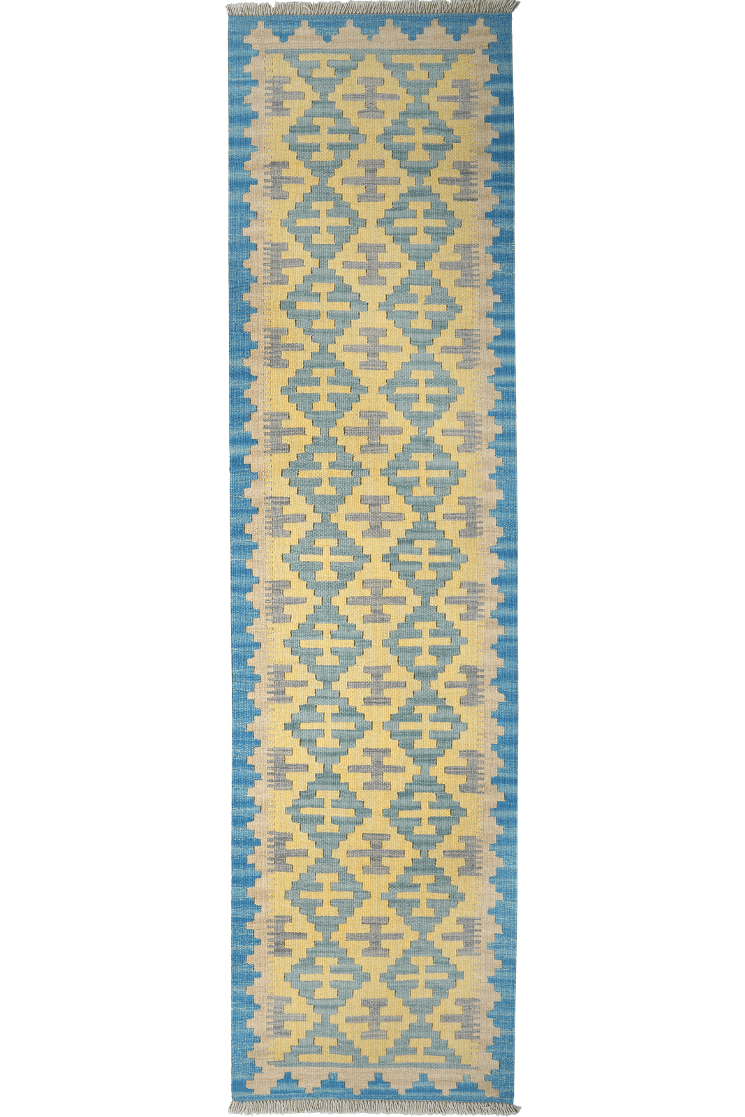 Kelim Gashgai — Handmade, 62x247 cm, Beige, 100% Virgin Wool | Main view