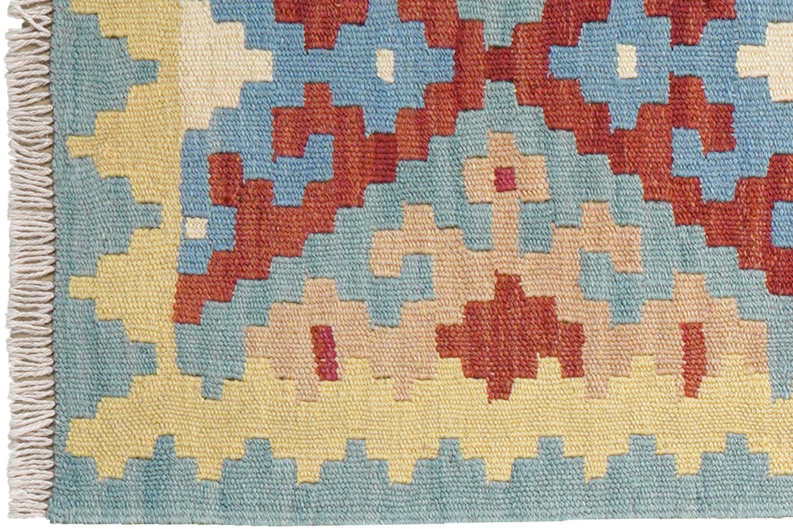 Kelim Gashgai — Handmade, 55x193 cm, Red, 100% Virgin Wool | View 3