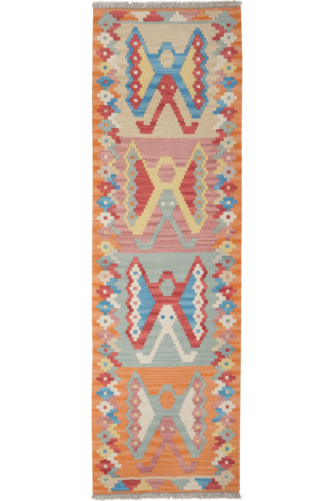 Kelim Gashgai — Handmade, 60x197 cm, Multicolor, 100% Virgin Wool | Main view