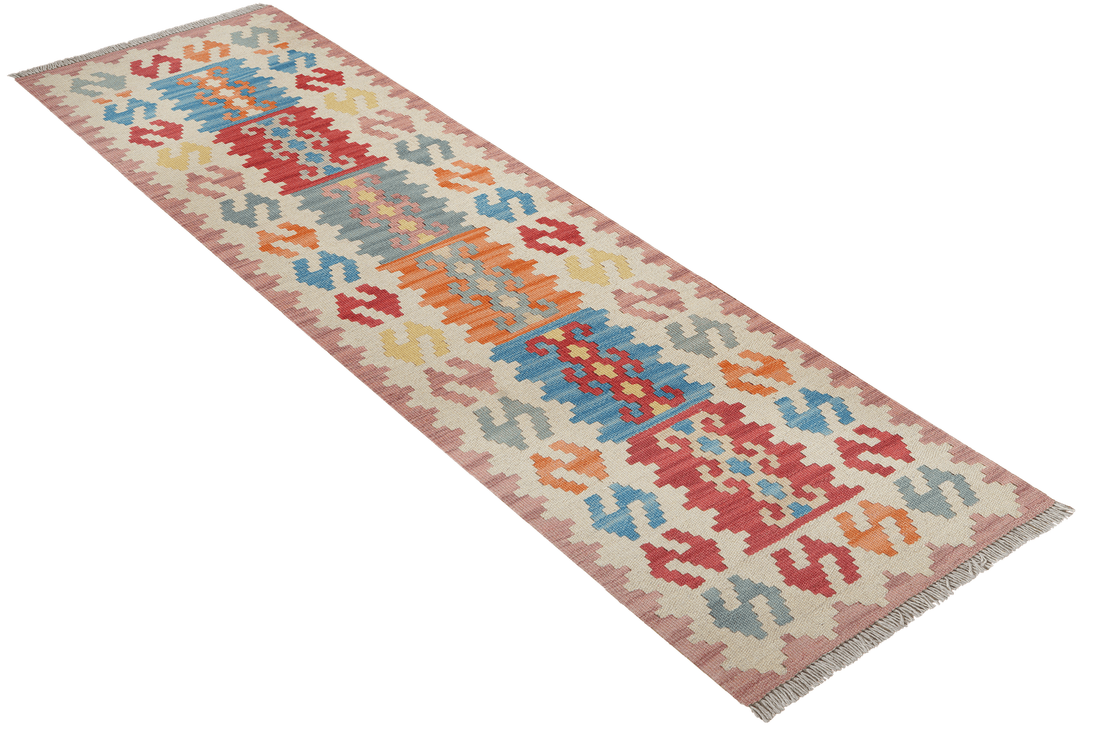 Kelim Gashgai — Handmade, 57x194 cm, Multicolor, 100% Virgin Wool | View 4