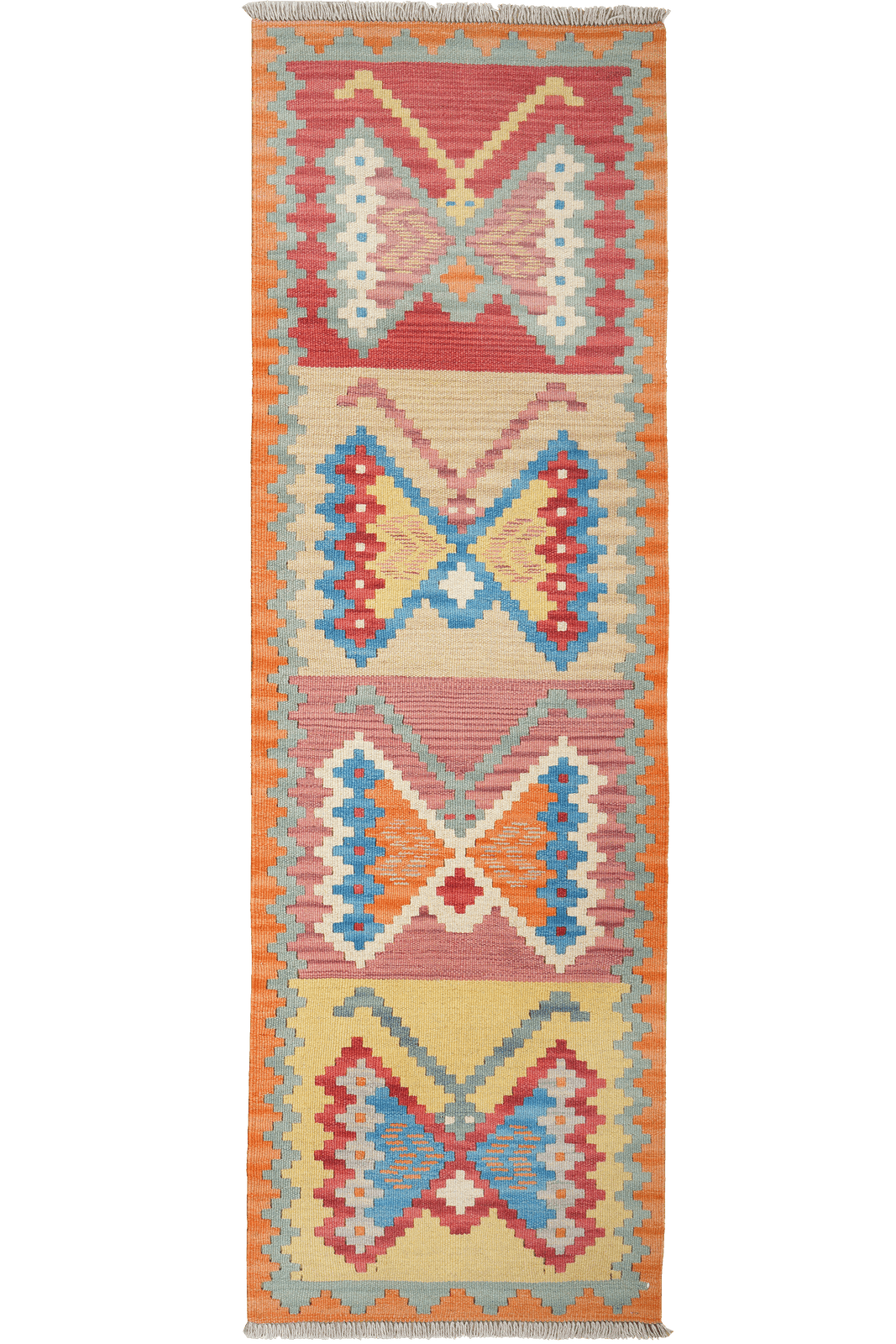 Kelim Gashgai — Handmade, 62x205 cm, Multicolor, 100% Virgin Wool | Main view