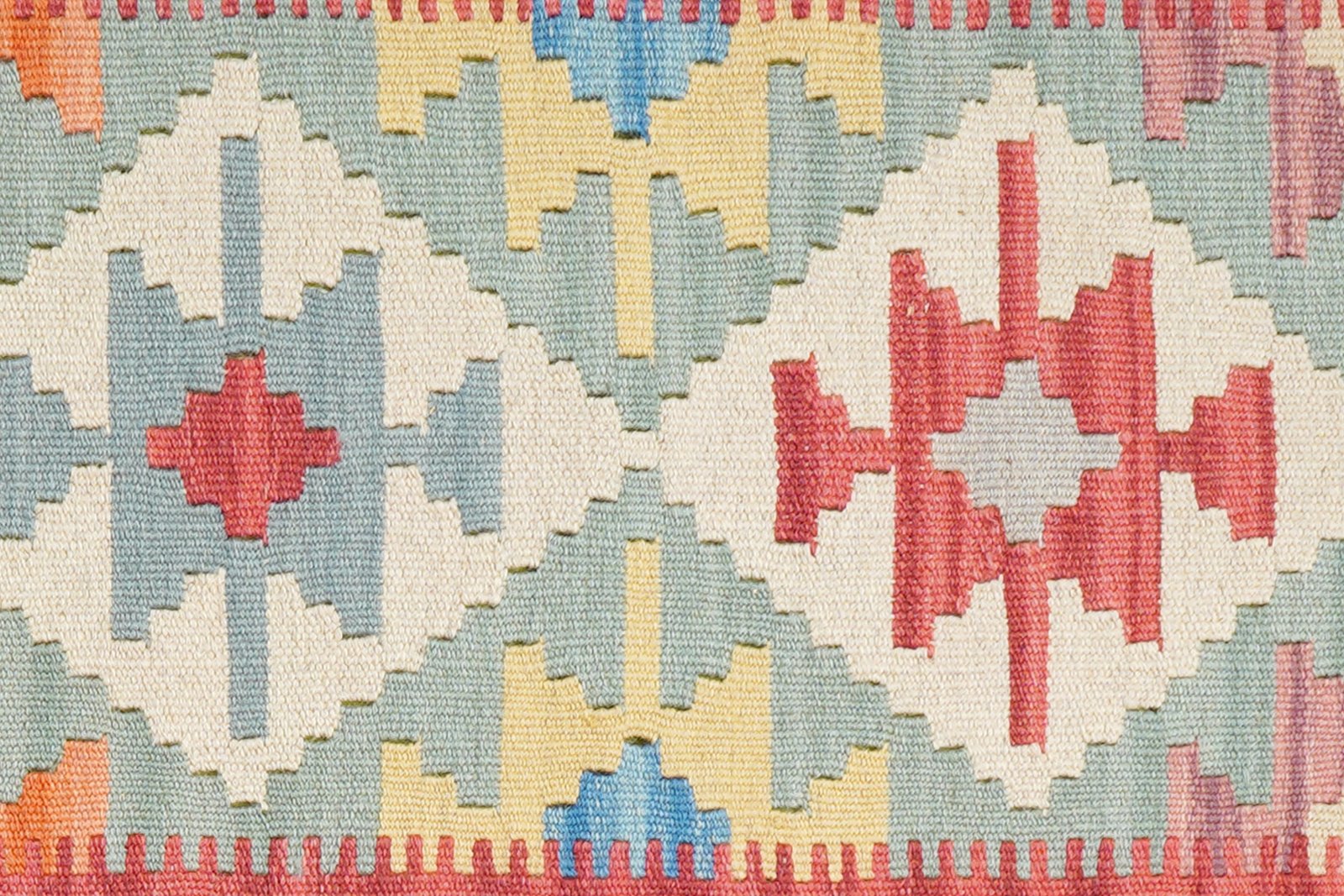 Kelim Gashgai — Handmade, 55x186 cm, Beige, 100% Virgin Wool | View 5