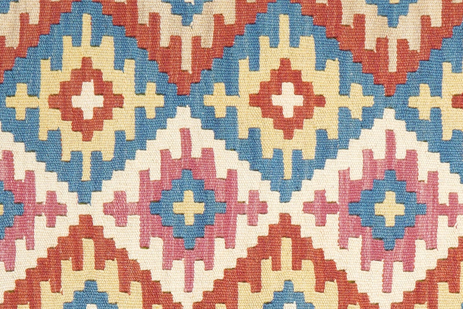 Kelim Gashgai — Handmade, 88x195 cm, Red, 100% Virgin Wool | View 5