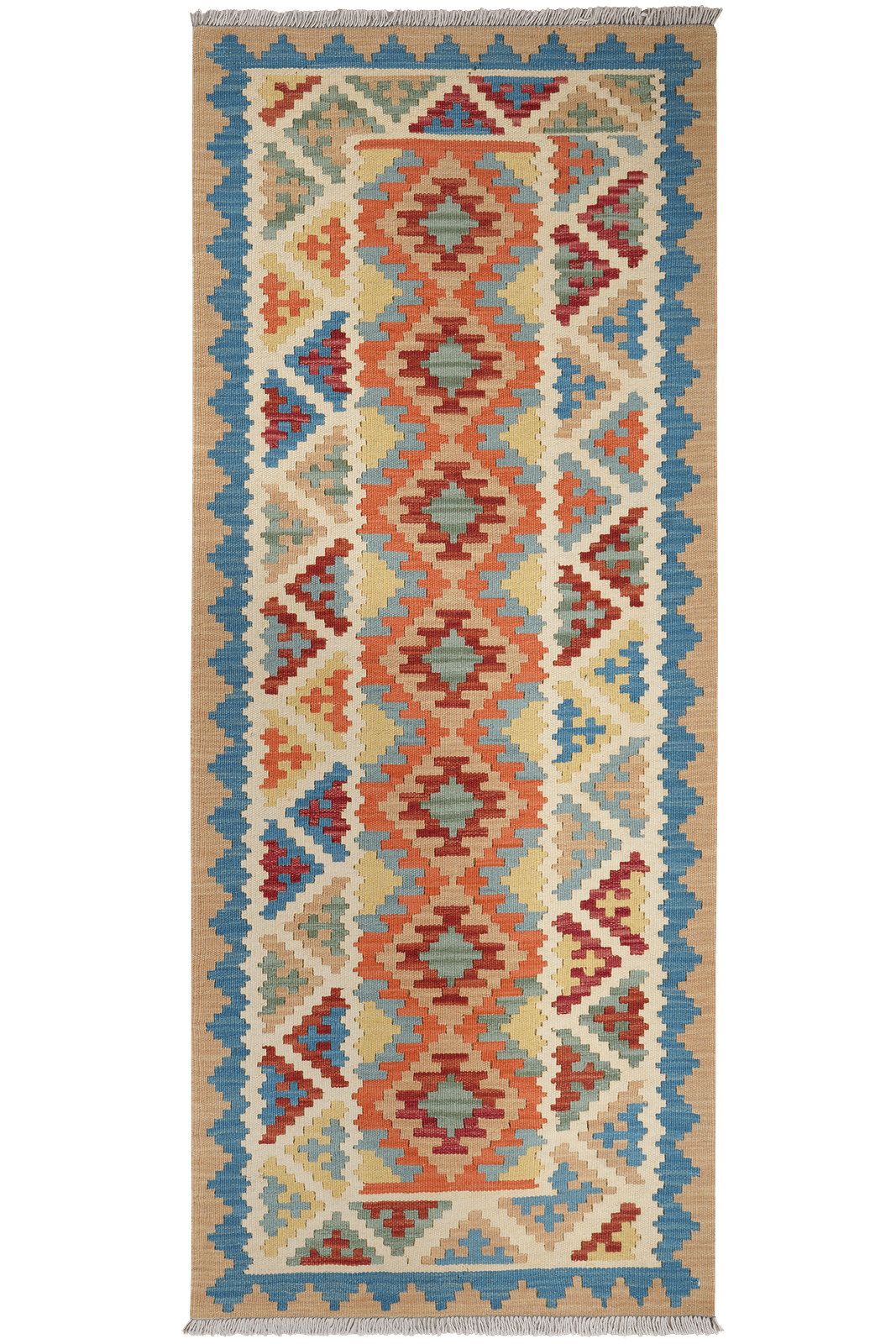 Kelim Gashgai — Handmade, 83x206 cm, Multicolor, 100% Virgin Wool | Main view