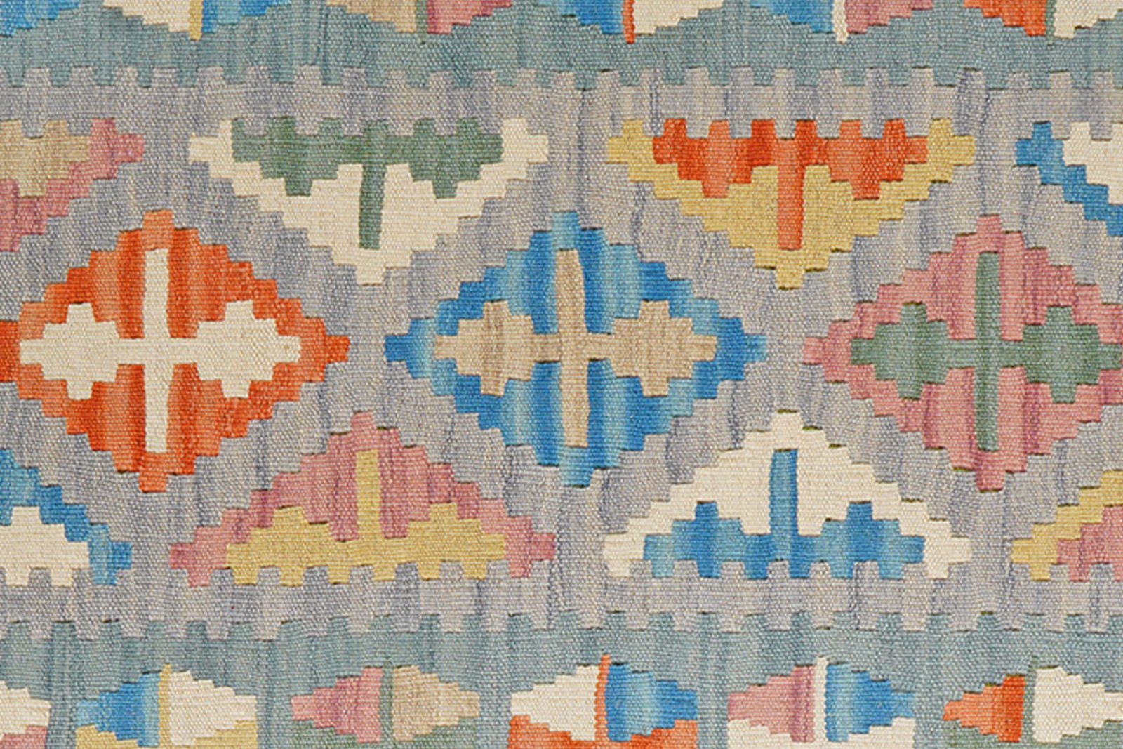 Kelim Gashgai — Handgefertigt, 289x86 cm, Grün, 100% Virgin Wool | View 6