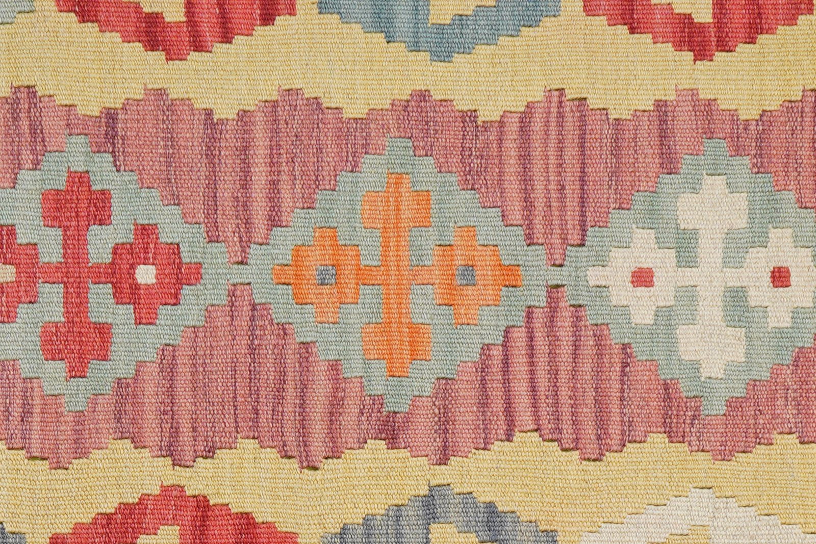 Kelim Gashgai — Handmade, 81x294 cm, Pink, 100% Virgin Wool | View 5