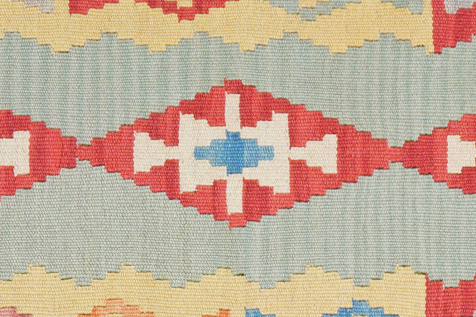 Kelim Gashgai — Handmade, 80x300 cm, Green, 100% Virgin Wool | View 5