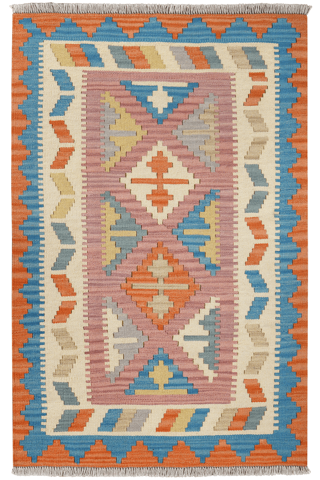 Kelim Gashgai — Handmade, 84x128 cm, Violett, 100% Virgin Wool | Main view