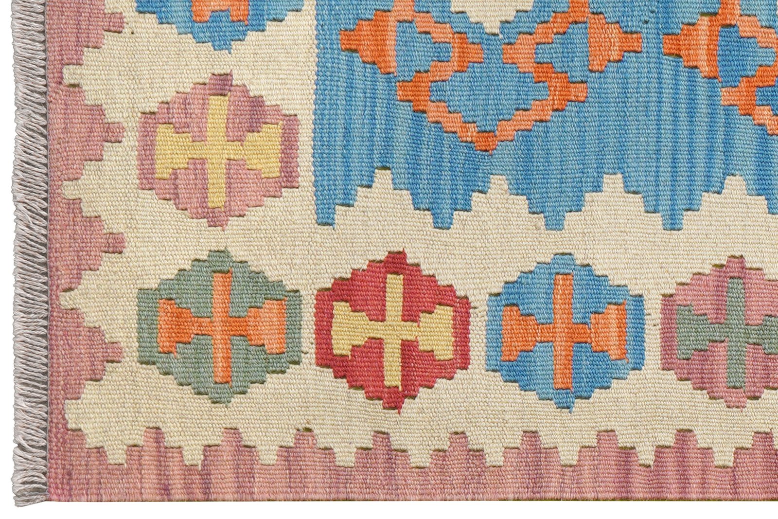 Kelim Gashgai — Handmade, 81x125 cm, Blue, 100% Virgin Wool | View 3