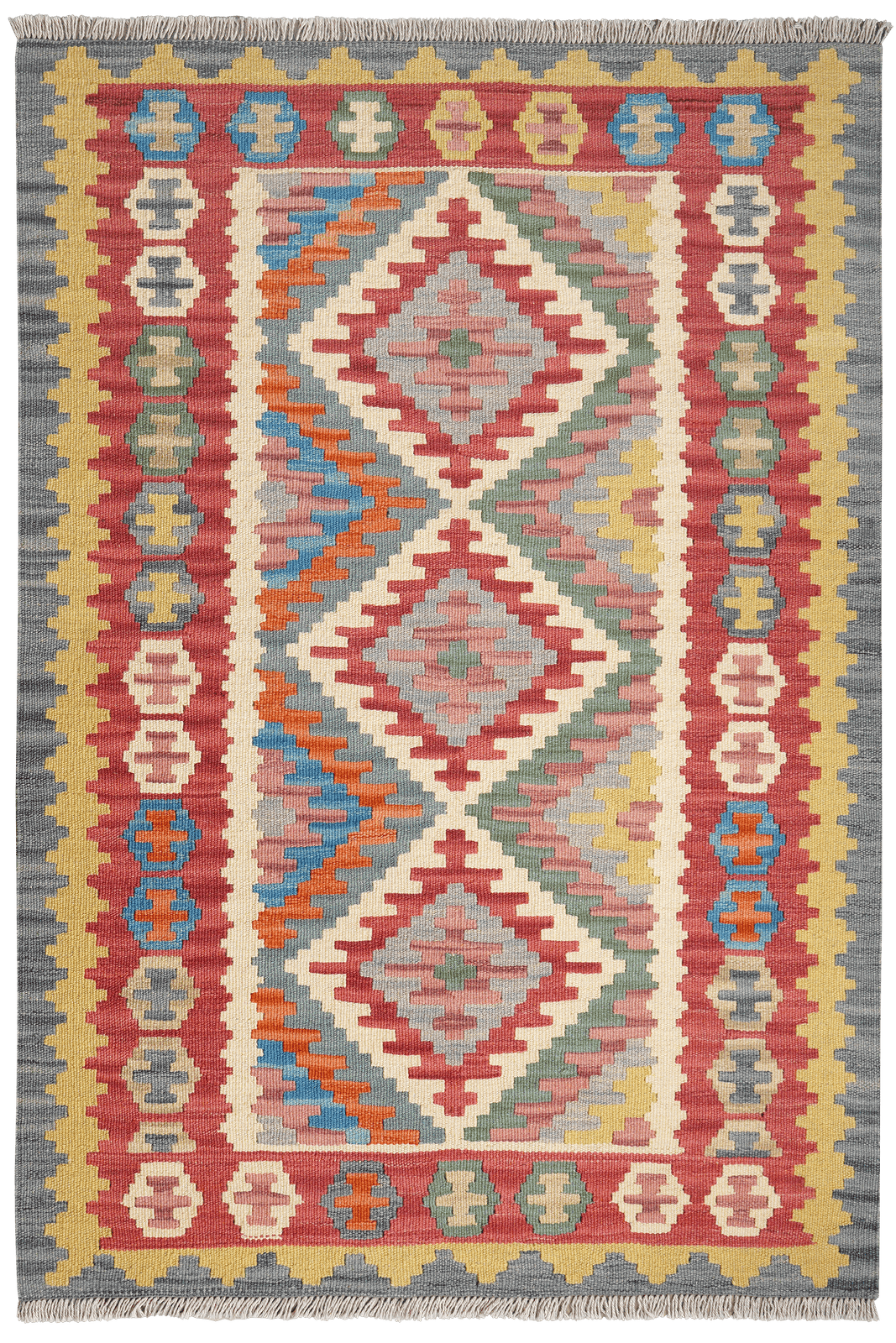 Kelim Gashgai — Handmade, 105x153 cm, Multicolor, 100% Virgin Wool | Main view