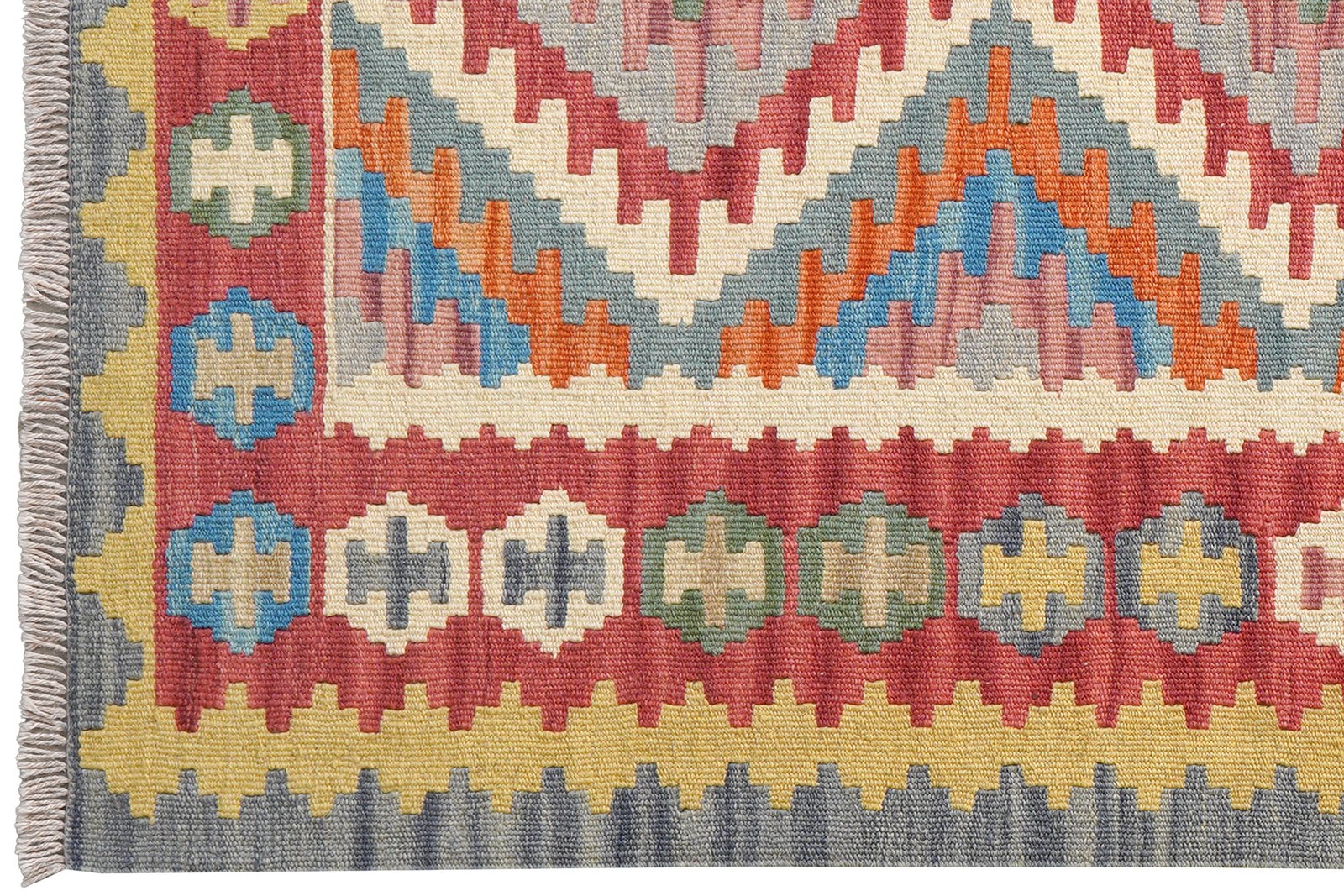 Kelim Gashgai — Handmade, 105x153 cm, Multicolor, 100% Virgin Wool | View 3