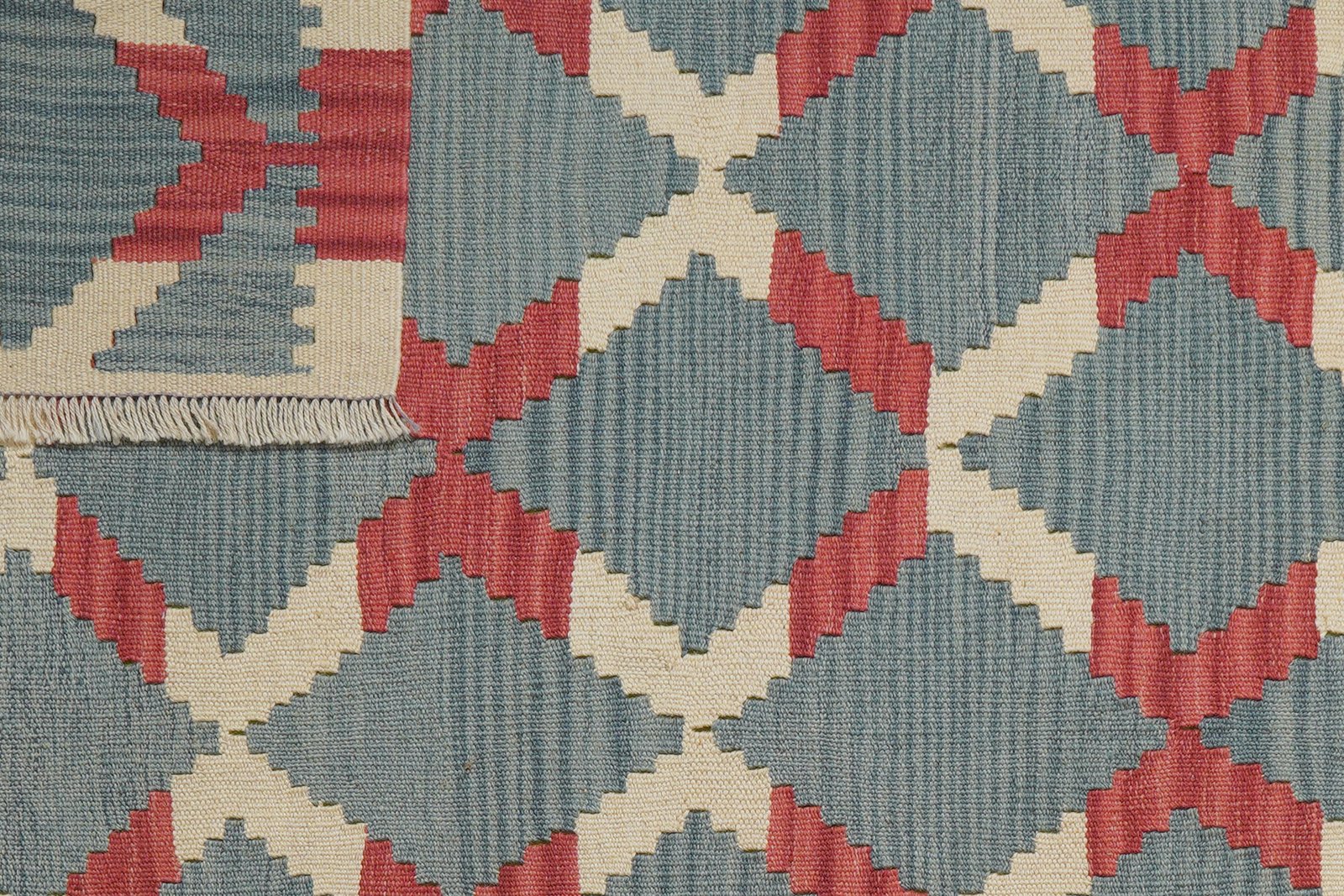 Kelim Gashgai — Handmade, 101x157 cm, Blue, 100% Virgin Wool | View 6