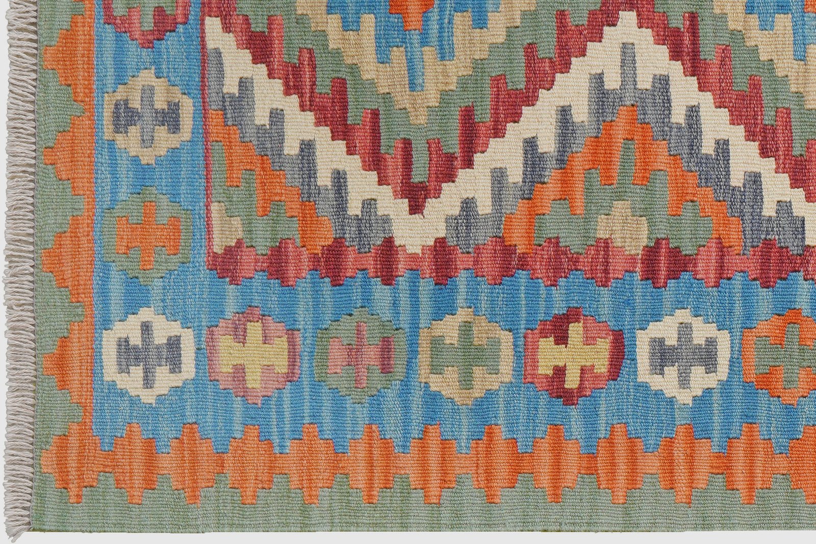 Kelim Gashgai — Handmade, 105x159 cm, Multicolor, 100% Virgin Wool | View 3