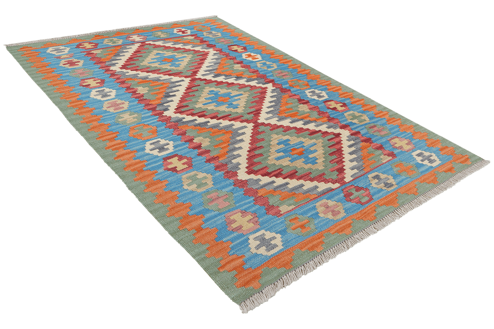 Kelim Gashgai — Handmade, 105x159 cm, Multicolor, 100% Virgin Wool | View 4