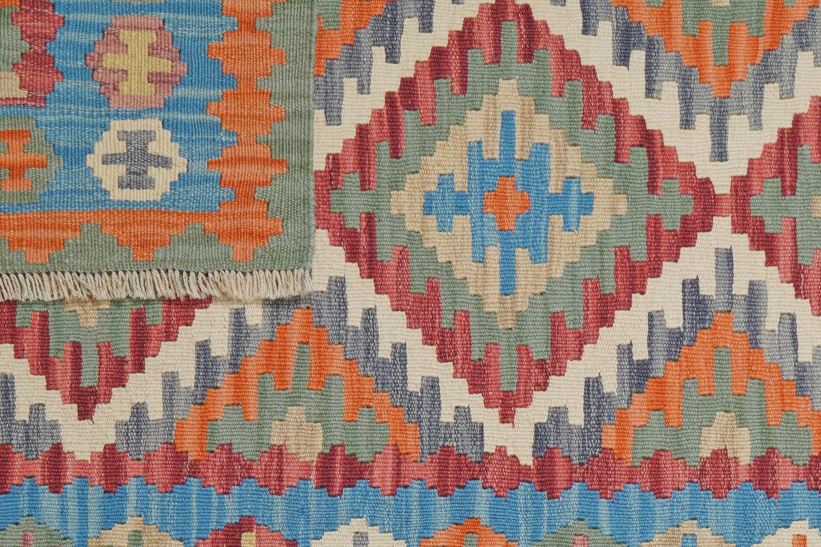 Kelim Gashgai — Handmade, 105x159 cm, Multicolor, 100% Virgin Wool | View 6