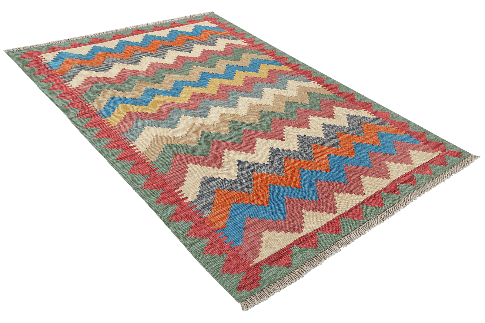 Kelim Gashgai — Handmade, 106x154 cm, Multicolor, 100% Virgin Wool | View 4