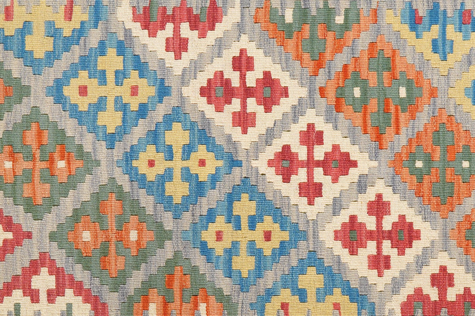 Kelim Gashgai — Handmade, 124x175 cm, Grey, 100% Virgin Wool | View 5