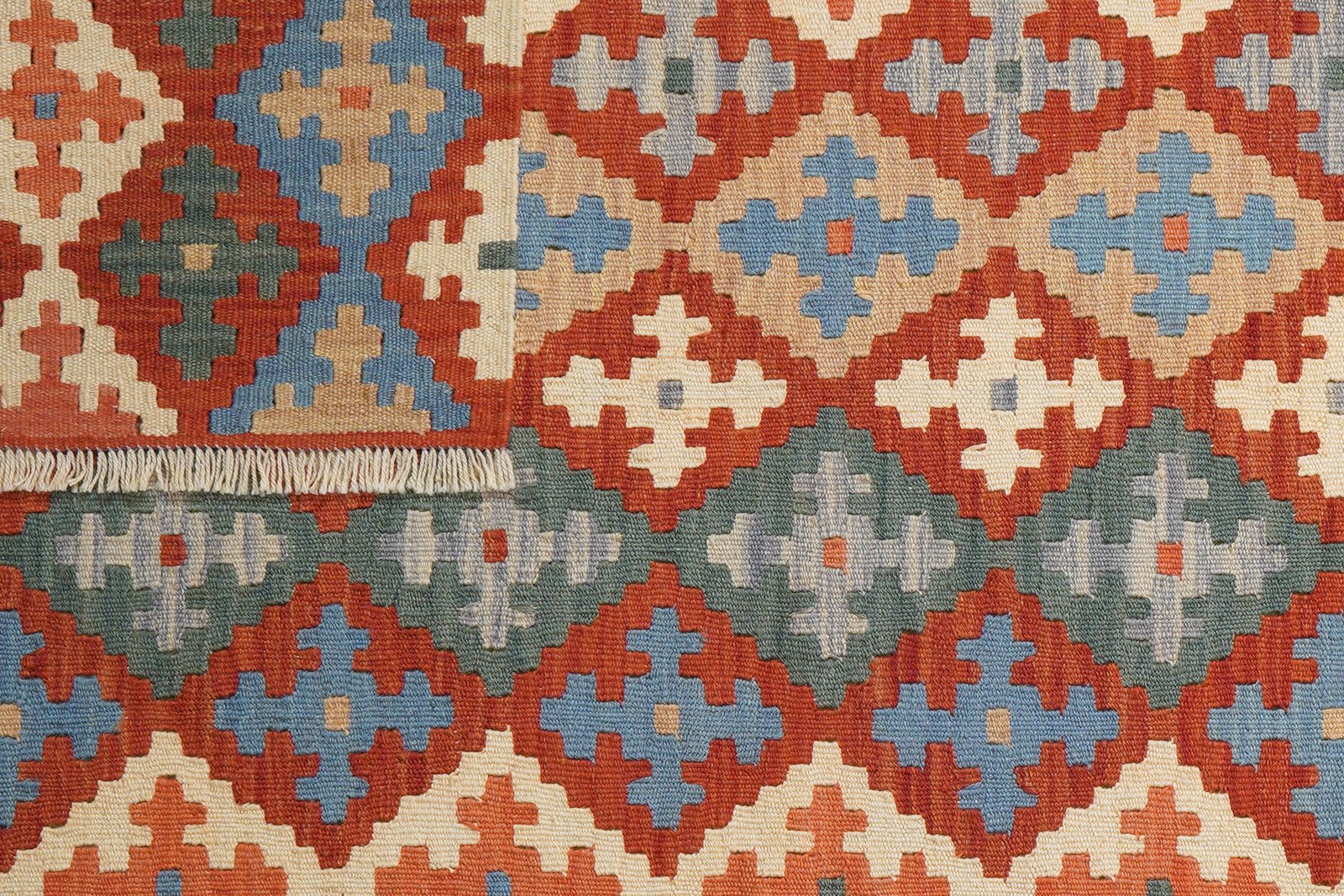 Kelim Gashgai — Handmade, 128x176 cm, Multicolor, 100% Virgin Wool | View 6