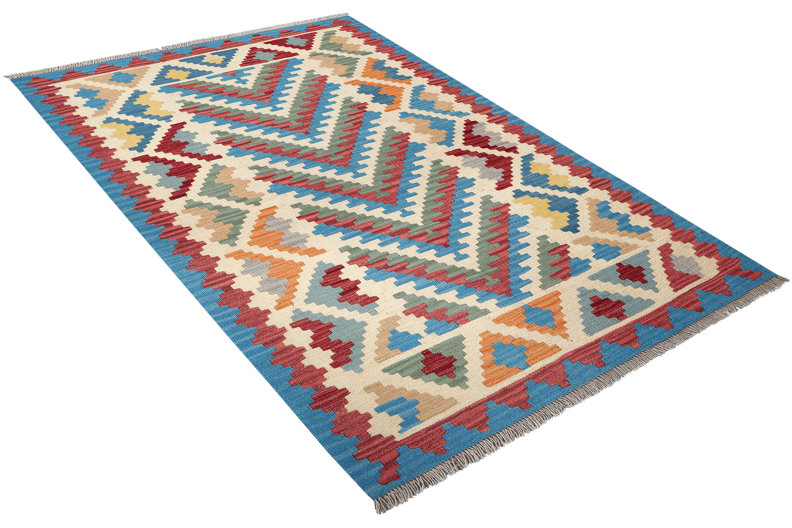 Kelim Gashgai — Handmade, 122x179 cm, Multicolor, 100% Virgin Wool | View 4