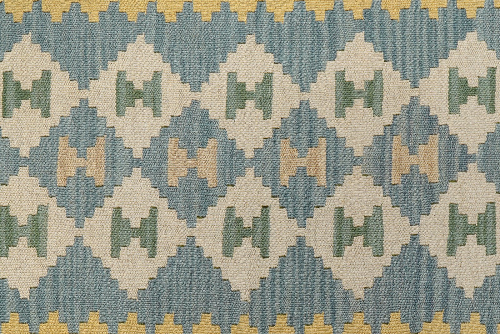 Kelim Gashgai — Handmade, 122x167 cm, Green, 100% Virgin Wool | View 5