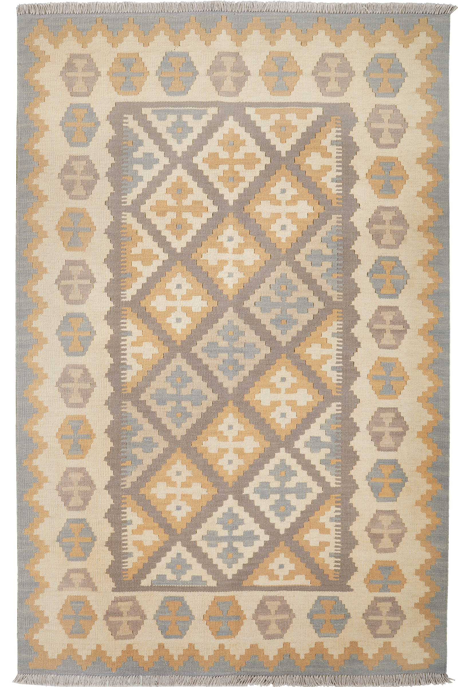 Ke.Gashgai T — Handgefertigt, 188x122 cm, Bunt, 100% Virgin Wool | Main view