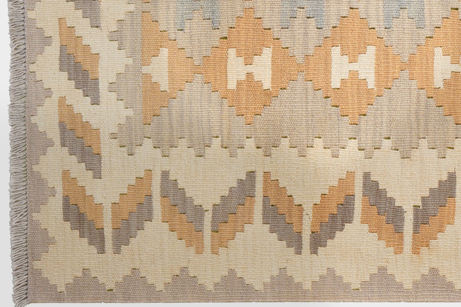 Kelim Gashgai — Handmade, 121x173 cm, Grey, 100% Virgin Wool | View 3