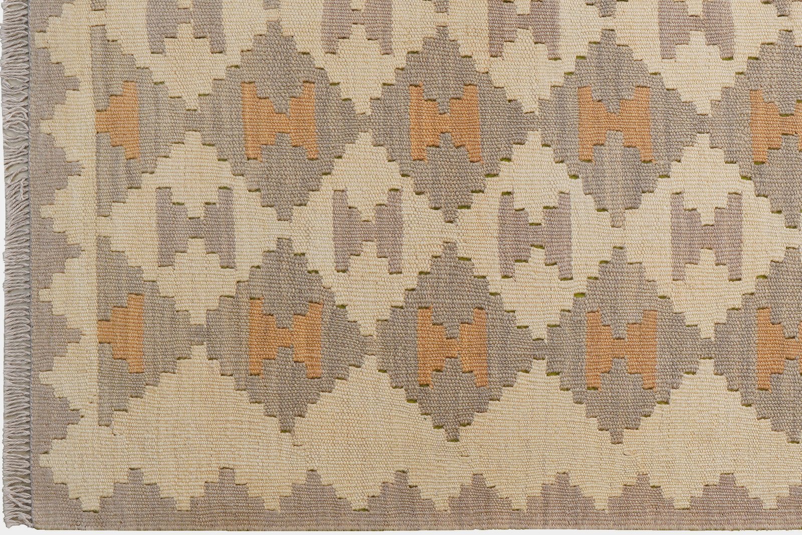 Kelim Gashgai — Handmade, 121x175 cm, Beige, 100% Virgin Wool | View 3