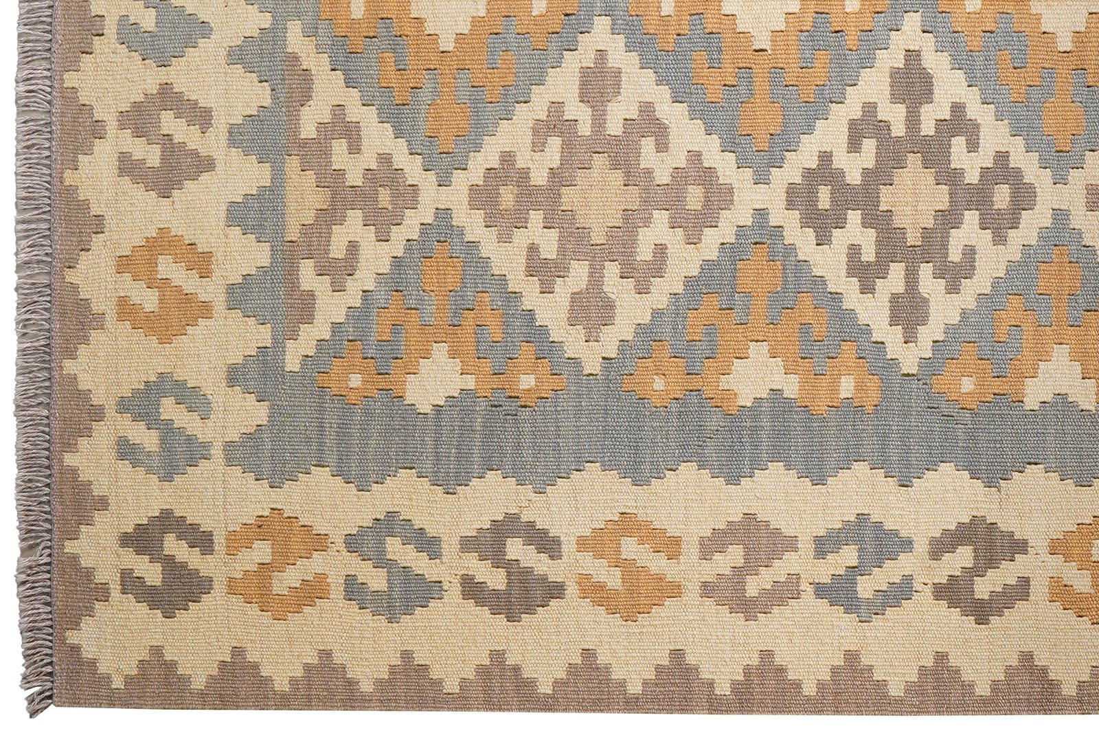 Kelim Gashgai — Handmade, 123x172 cm, Grey, 100% Virgin Wool | View 3