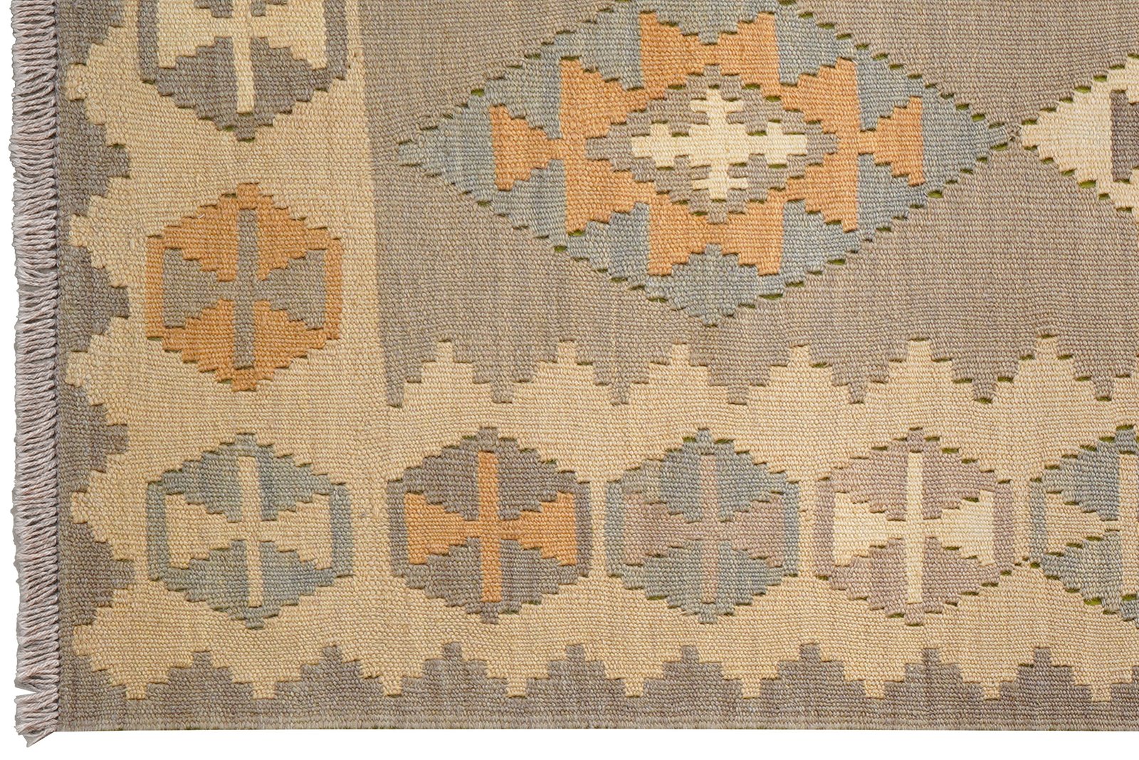 Kelim Gashgai — Handmade, 84x205 cm, Grey, 100% Virgin Wool | View 3