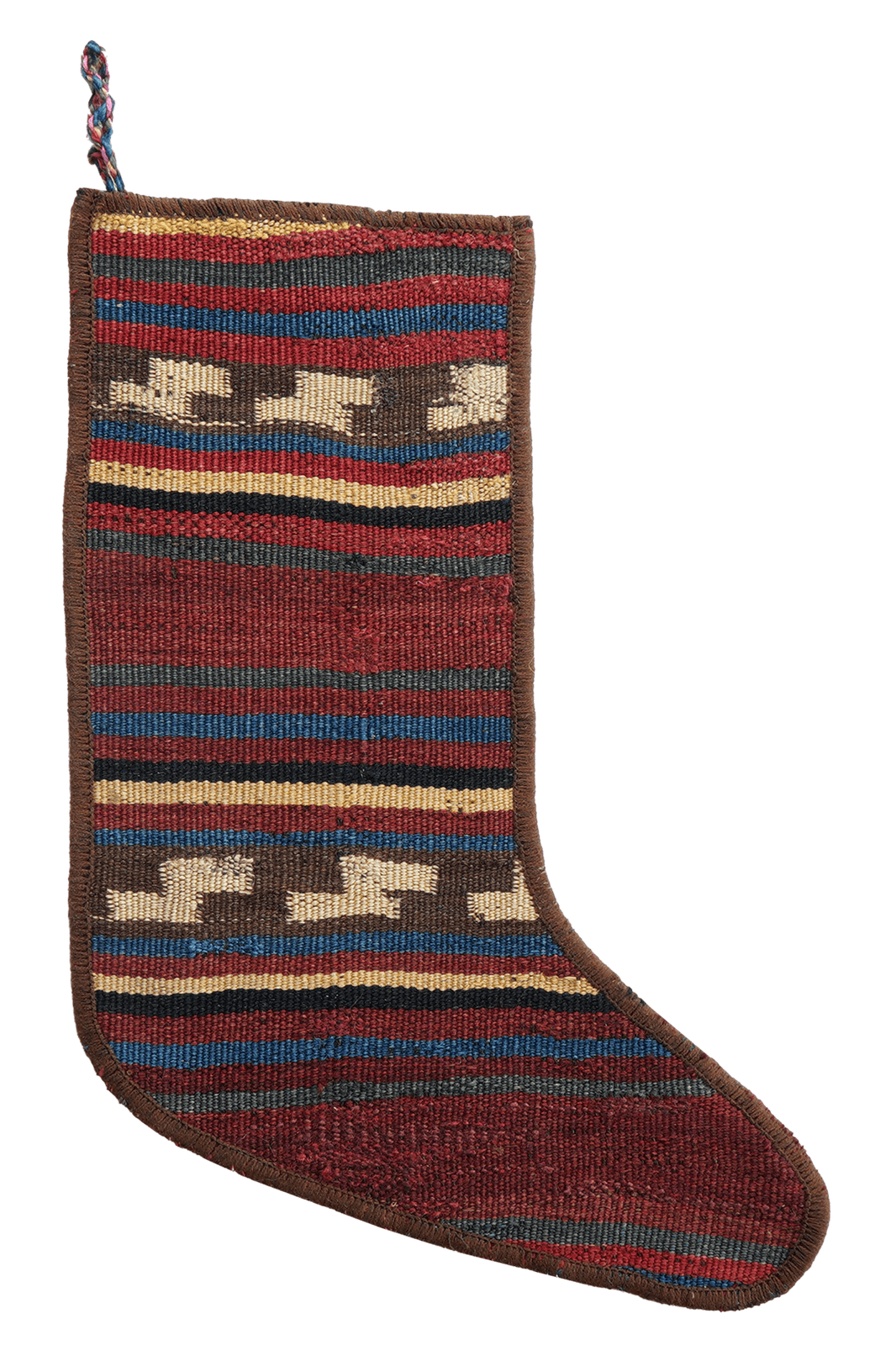 Weihnachtsstrumpf — Hand-knotted, 56x41 cm, Multicolor, 100% Virgin Wool | Main view