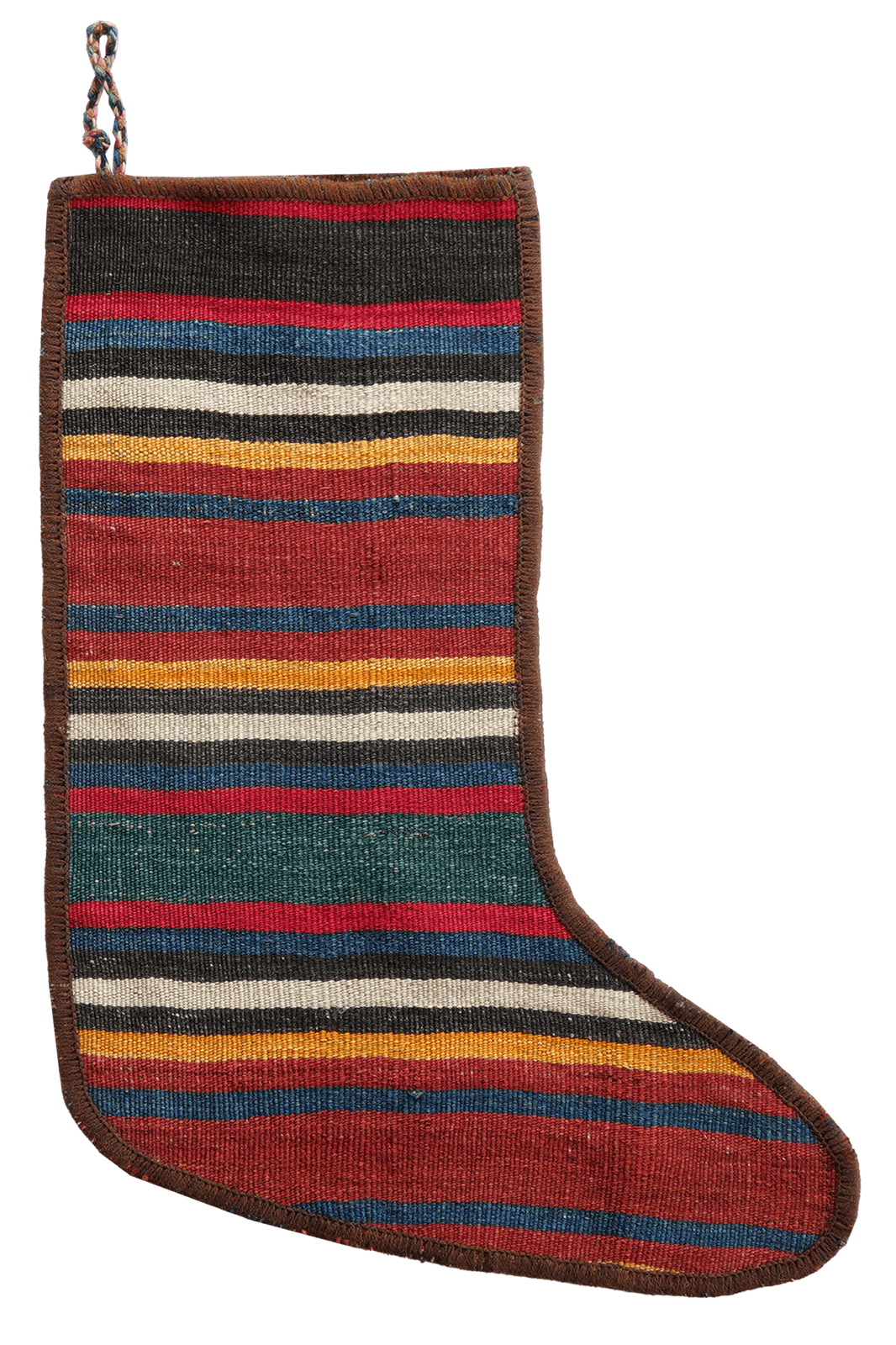 Weihnachtsstrumpf — Hand-knotted, 56x41 cm, Multicolor, 100% Virgin Wool | Main view