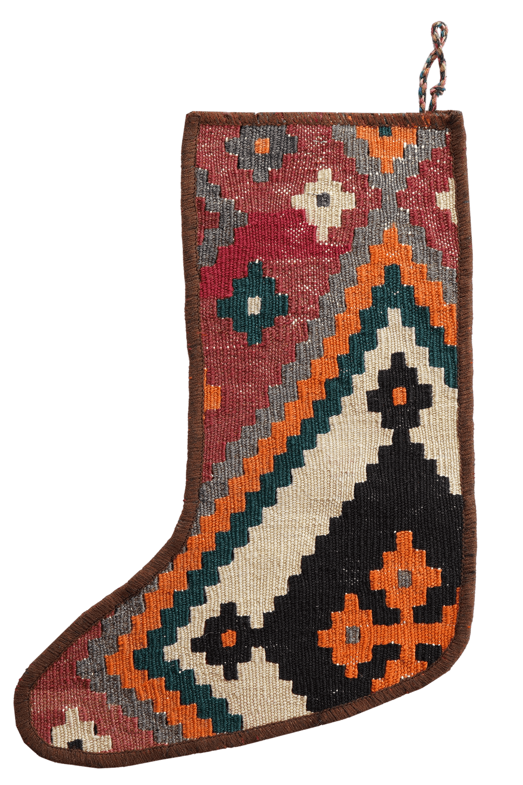 Weihnachtsstrumpf — Hand-knotted, 56x41 cm, Multicolor, 100% Virgin Wool | View 3