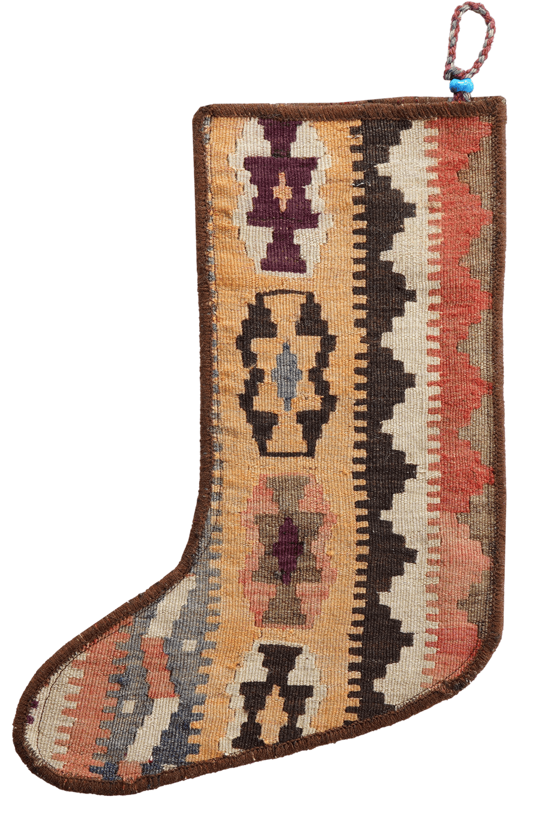 Weihnachtsstrumpf — Hand-knotted, 56x41 cm, Multicolor, 100% Virgin Wool | View 3