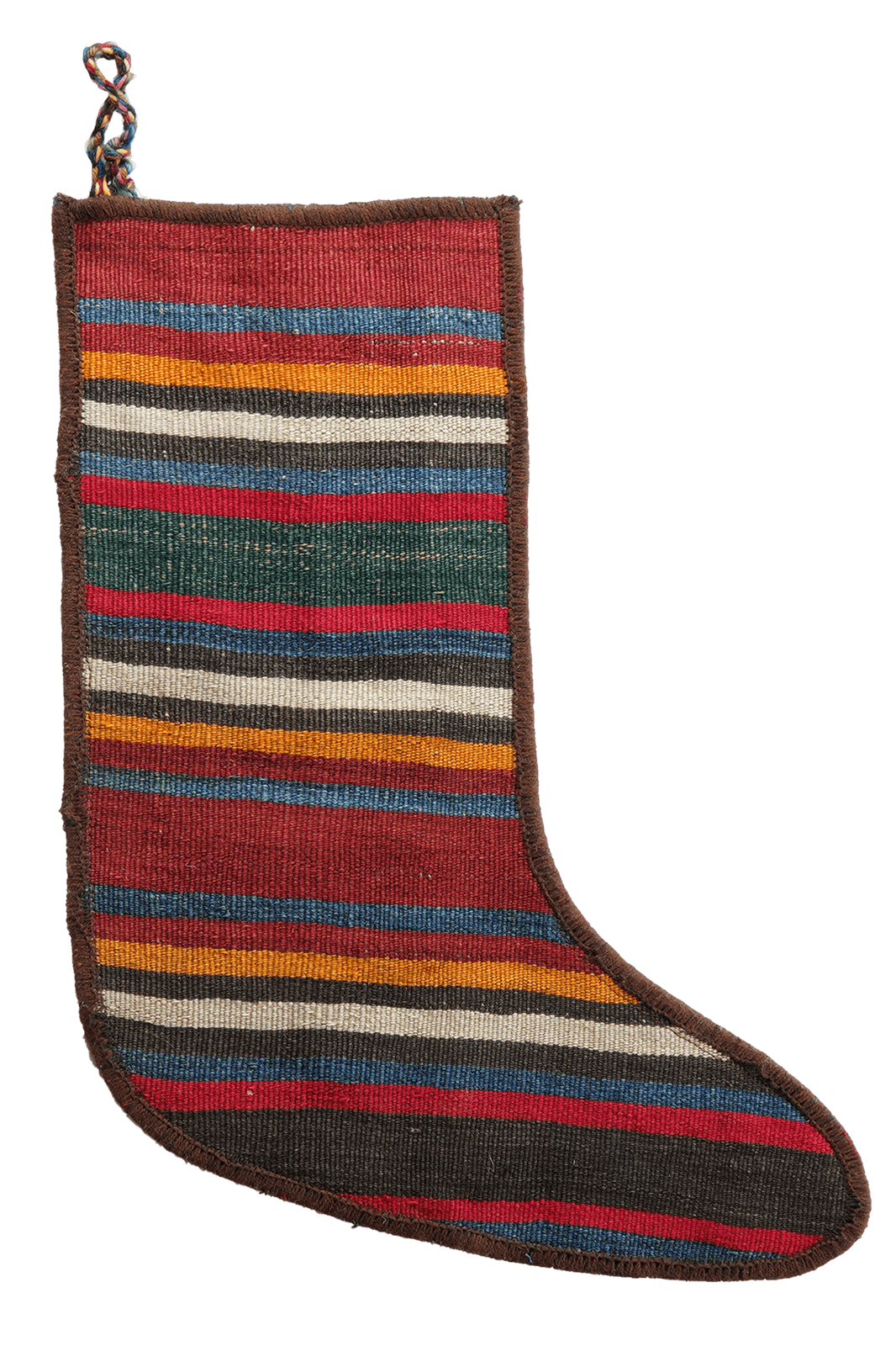 Weihnachtsstrumpf — Hand-knotted, 56x41 cm, Multicolor, 100% Virgin Wool | Main view