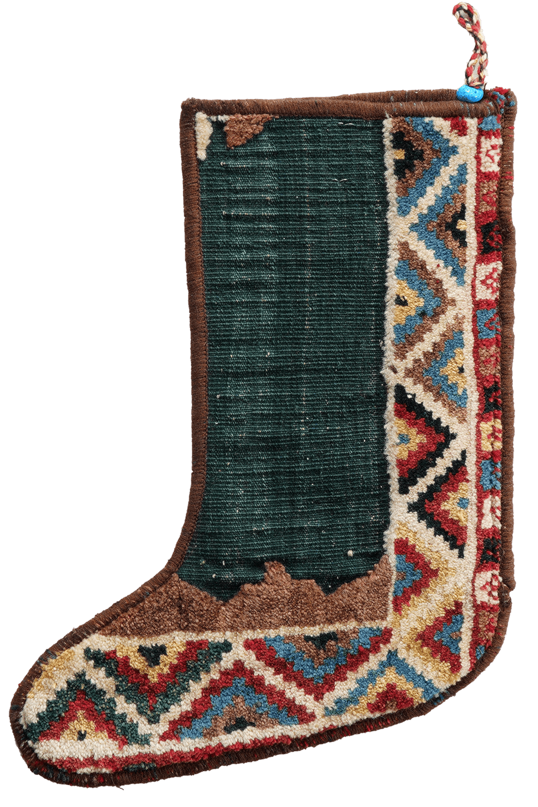 Weihnachtsstrumpf — Hand-knotted, 56x41 cm, Multicolor, 100% Virgin Wool | View 3
