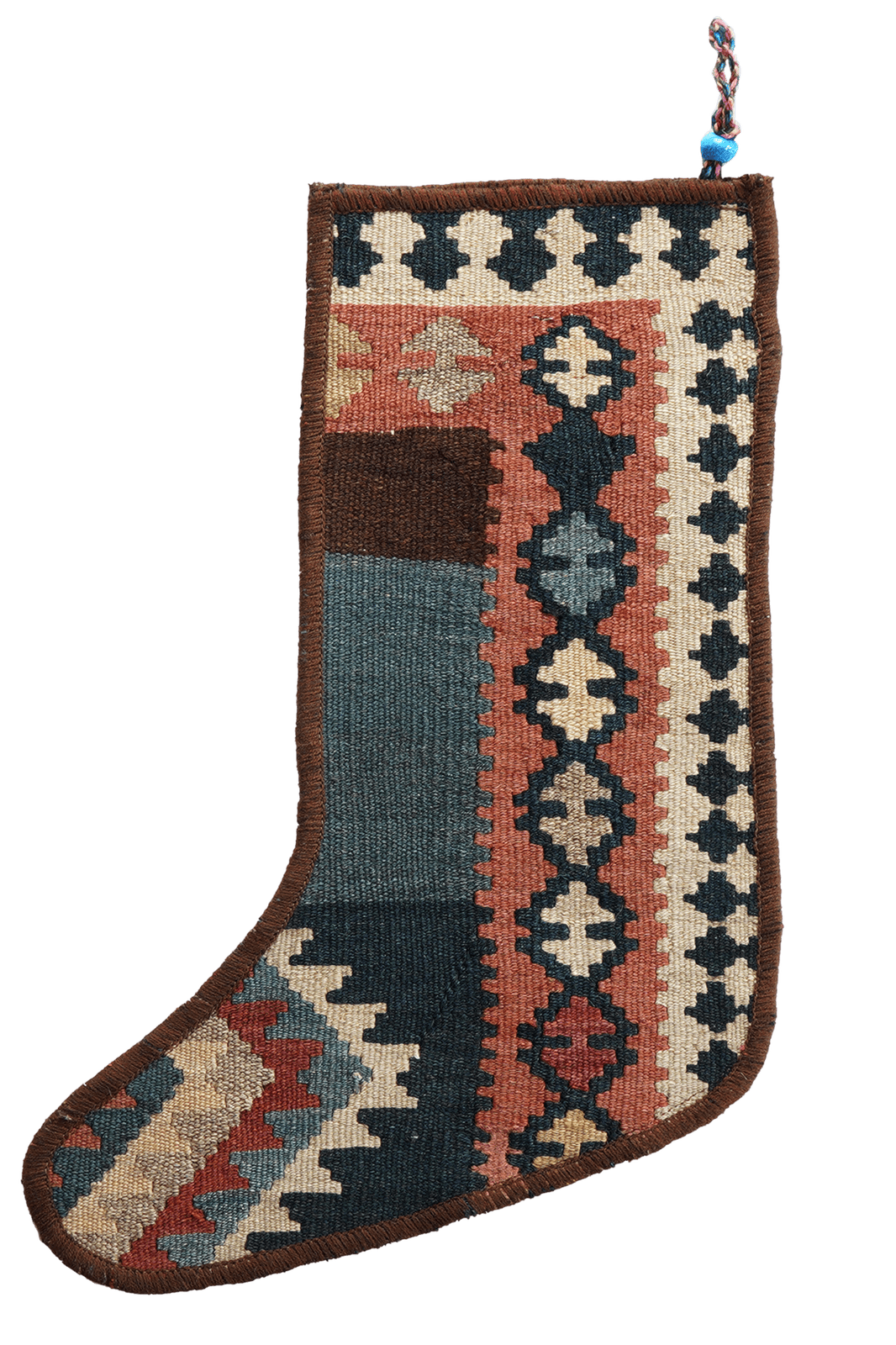 Weihnachtsstrumpf — Hand-knotted, 56x41 cm, Multicolor, 100% Virgin Wool | View 3