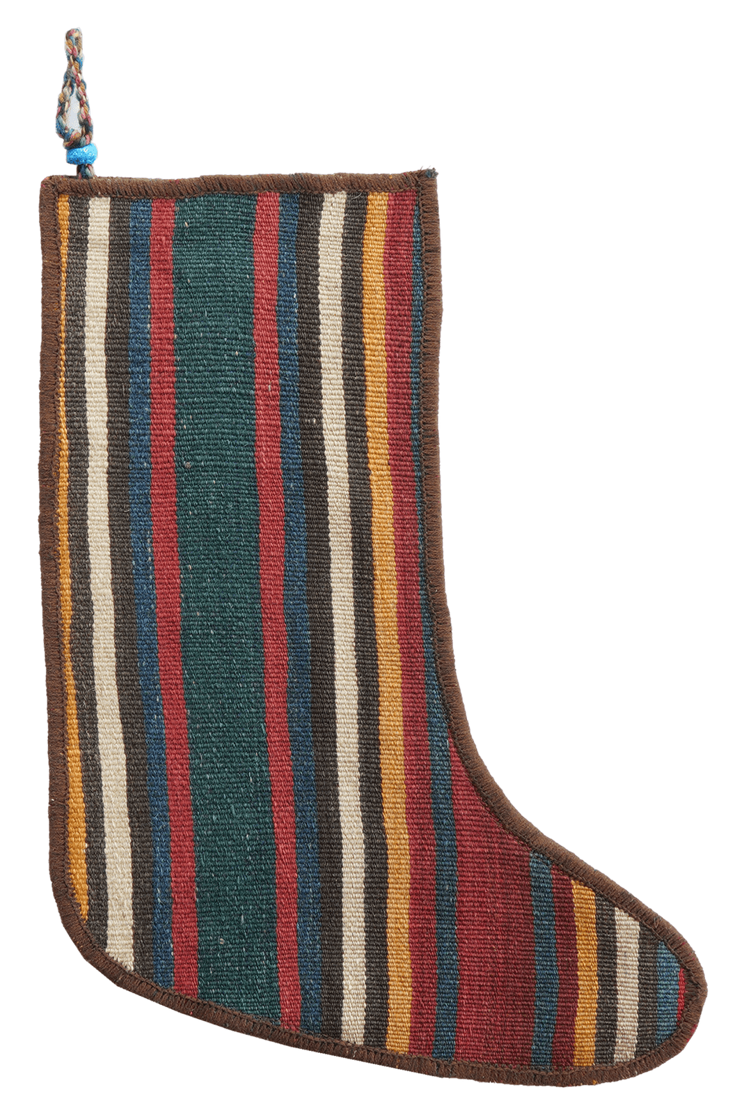 Weihnachtsstrumpf — Hand-knotted, 56x41 cm, Multicolor, 100% Virgin Wool | Main view