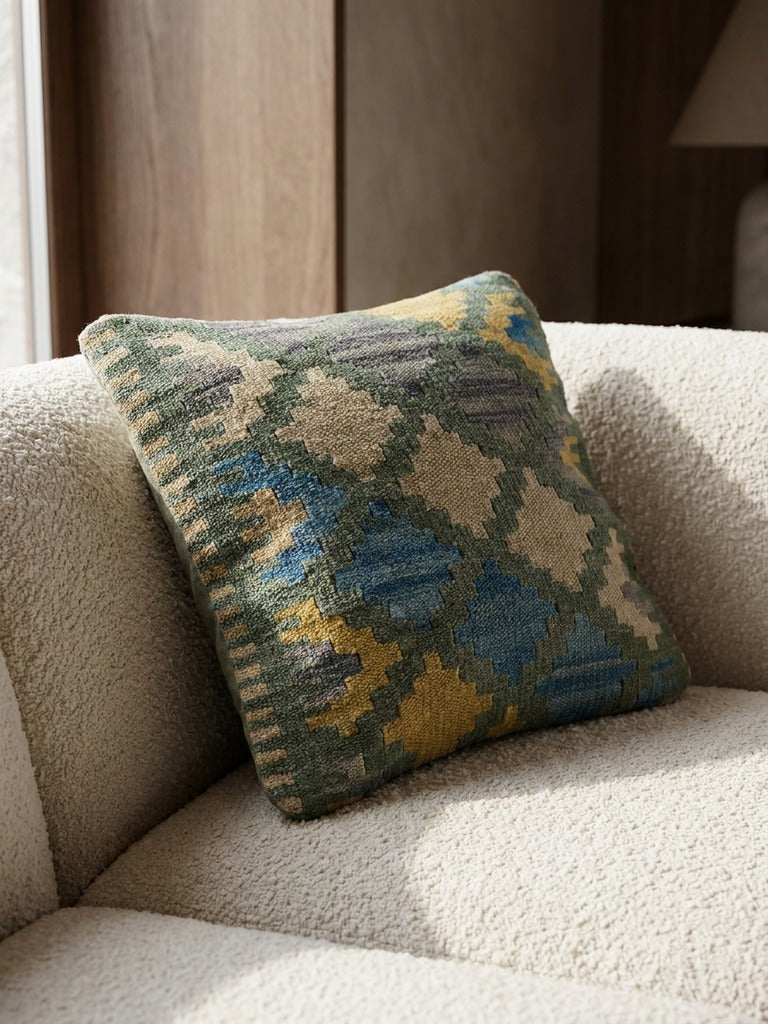Kelim Cuscino · Fatto a mano – Multicolore, 40x40 cm (2)