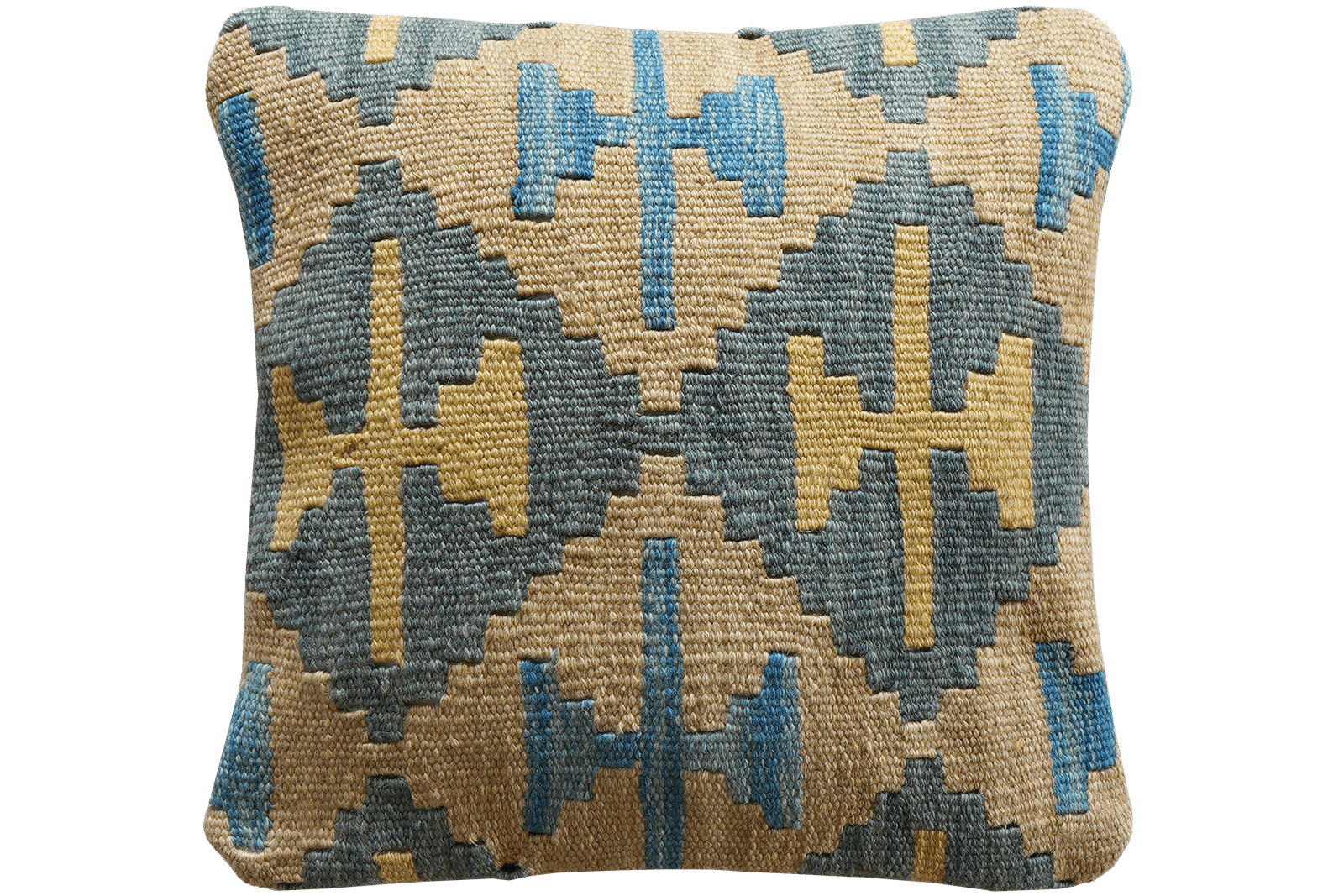 Kelim Kissen — Handmade, 40x40 cm, Multicolor, 100% Virgin Wool | Main view