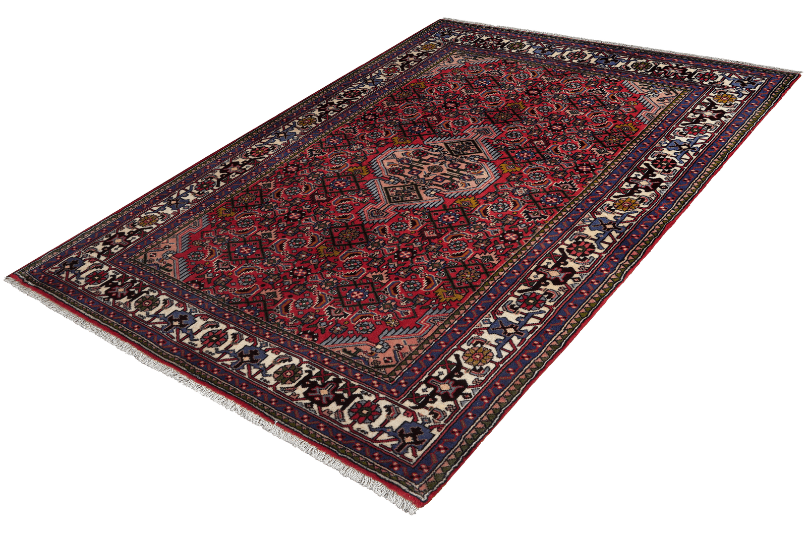 Assadabad — Hand-knotted, 126x187 cm, Red, 100% Virgin Wool | View 5