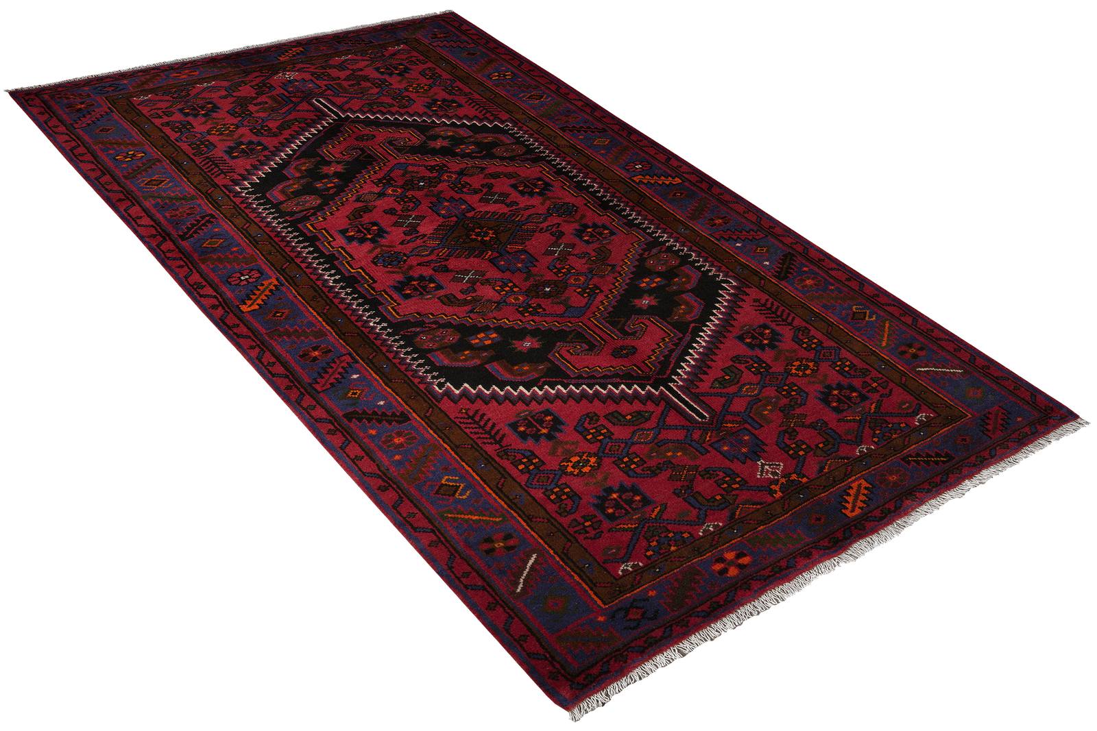 Khamseh — Hand-knotted, 133x222 cm, Blue, 100% Virgin Wool | View 4