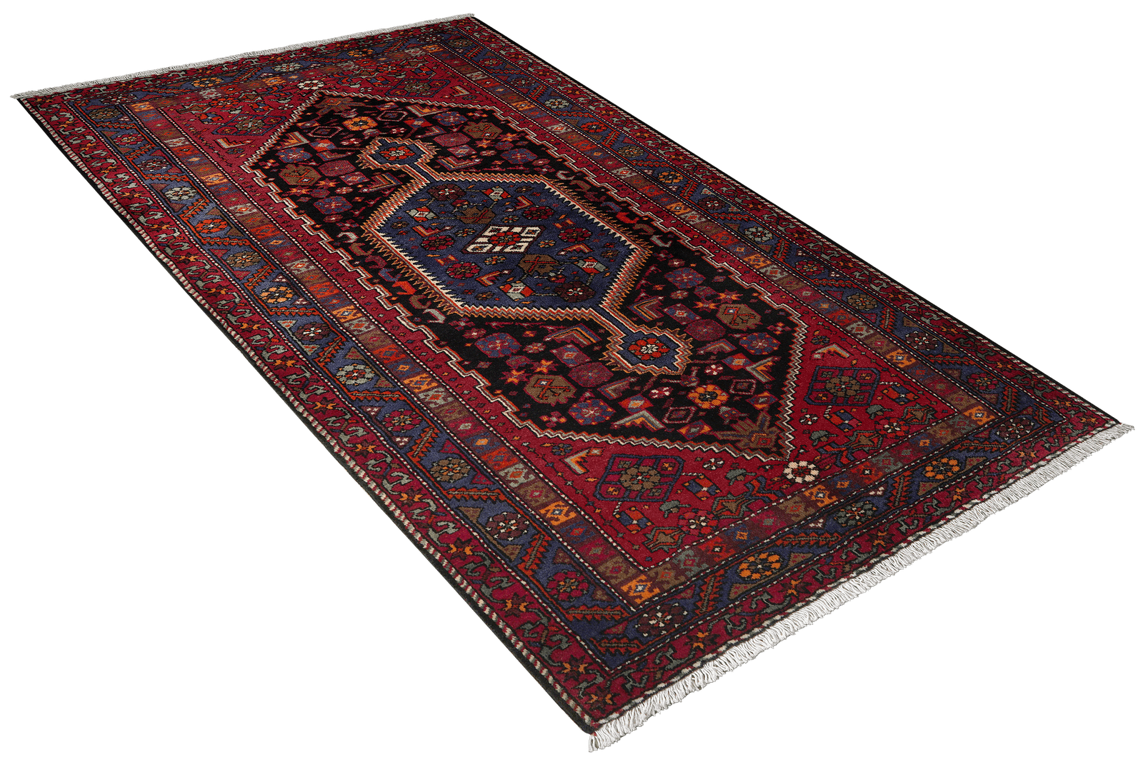 Khamseh — Hand-knotted, 138x226 cm, Blue, 100% Virgin Wool | View 4