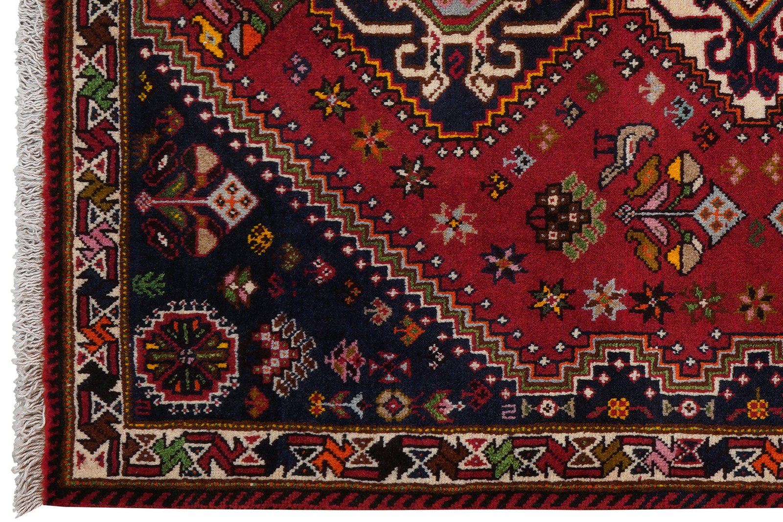 Gashgai — Hand-knotted, 109x150 cm, Red, 100% Virgin Wool | View 3