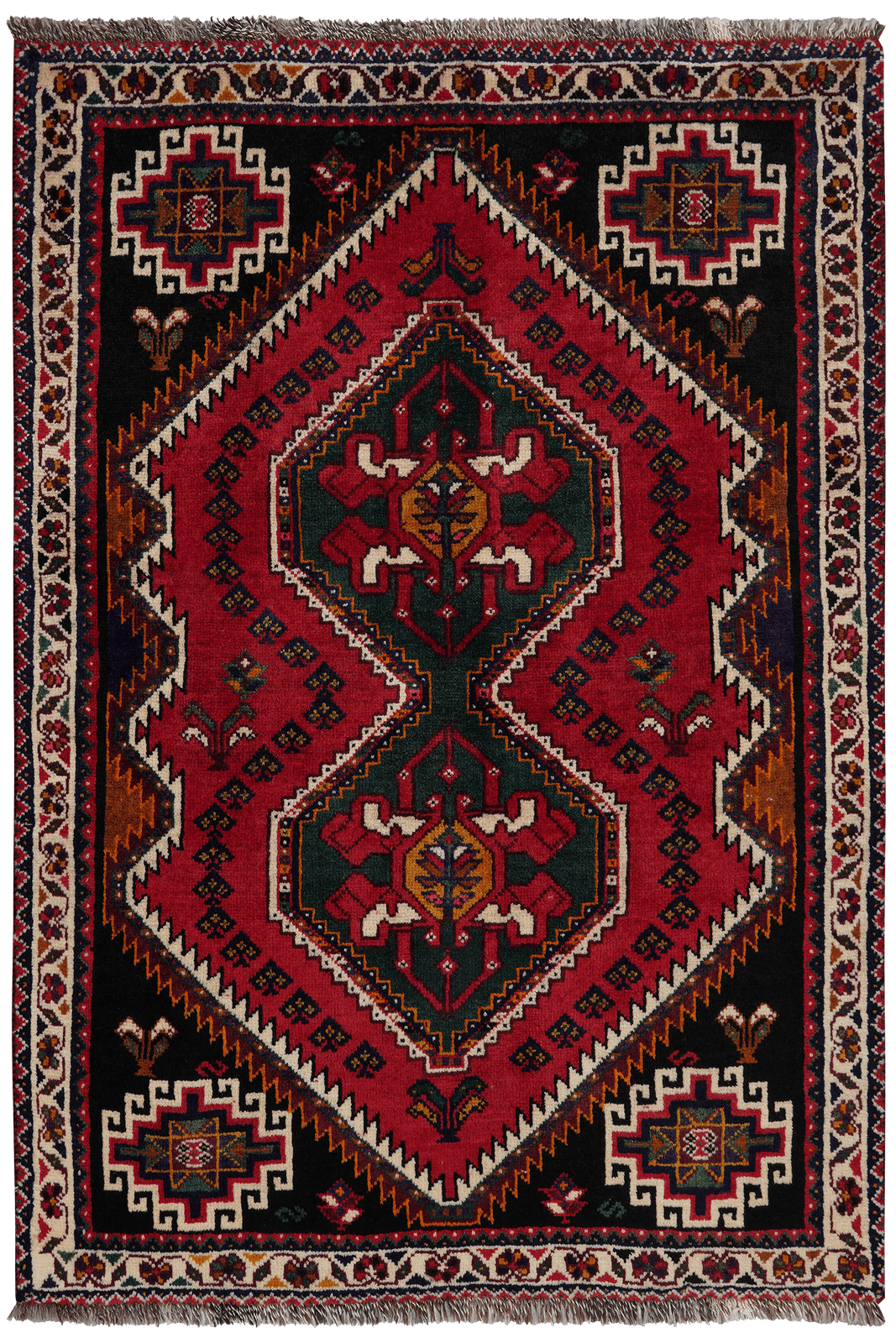 Gashgai — Hand-knotted, 104x149 cm, Red, 100% Virgin Wool | Main view
