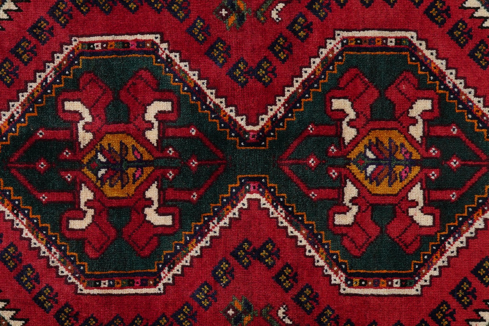 Gashgai — Hand-knotted, 104x149 cm, Red, 100% Virgin Wool | View 6