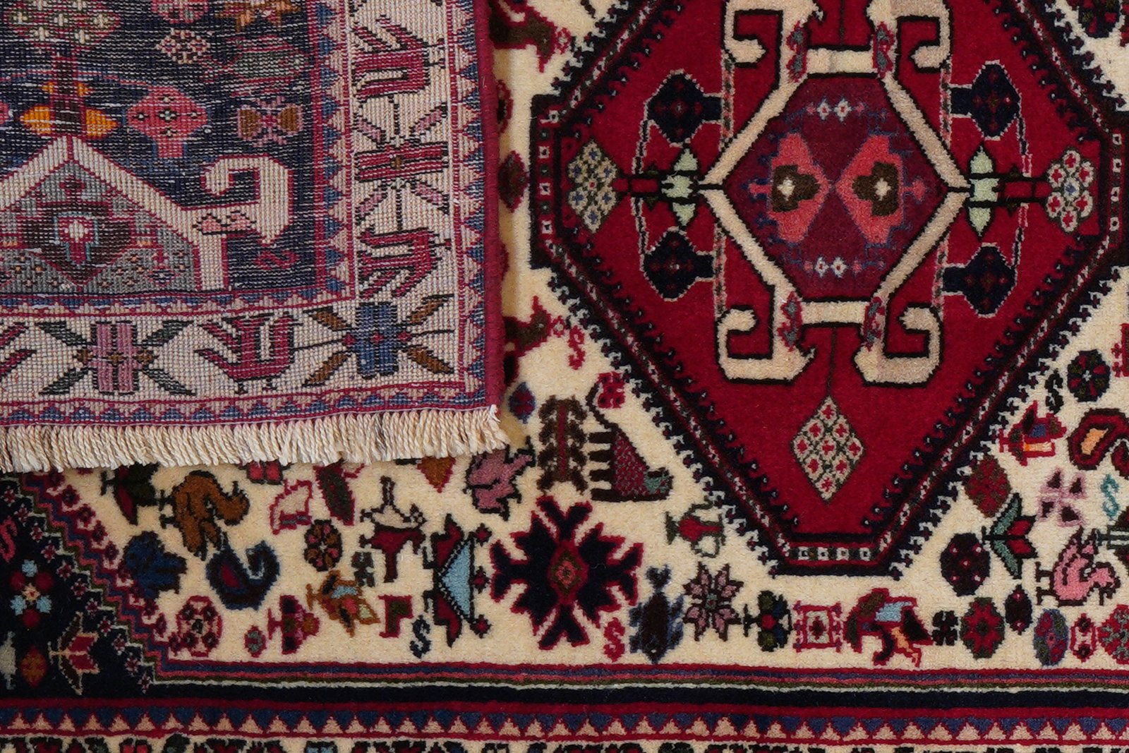 Gashgai — Hand-knotted, 87x292 cm, Beige, 100% Virgin Wool | View 7