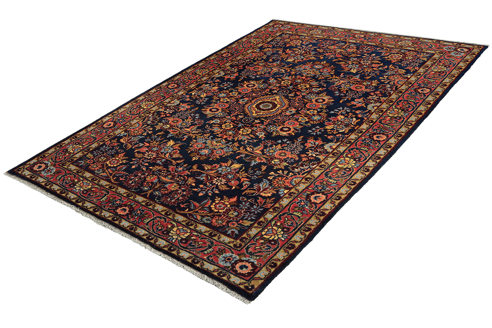 Mehreban — Hand-knotted, 132x200 cm, Blue, 100% Virgin Wool | View 5