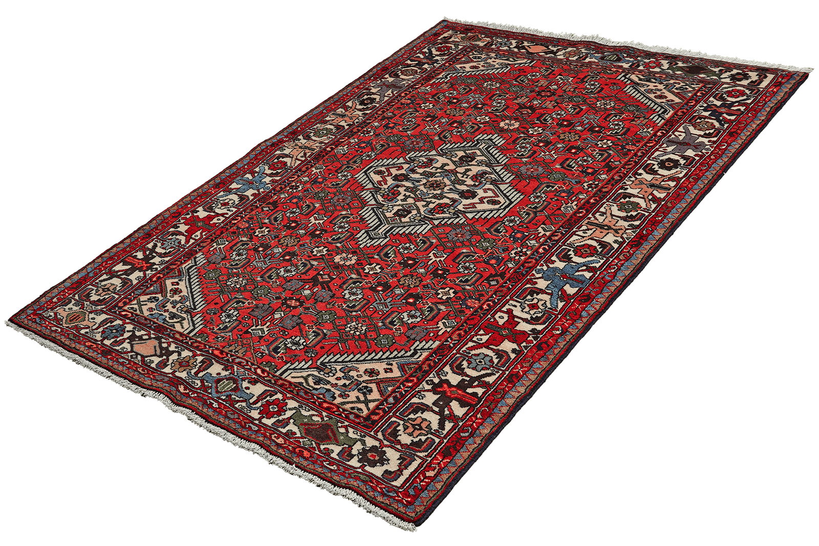 Assadabad — Hand-knotted, 121x198 cm, Red, 100% Virgin Wool | View 5