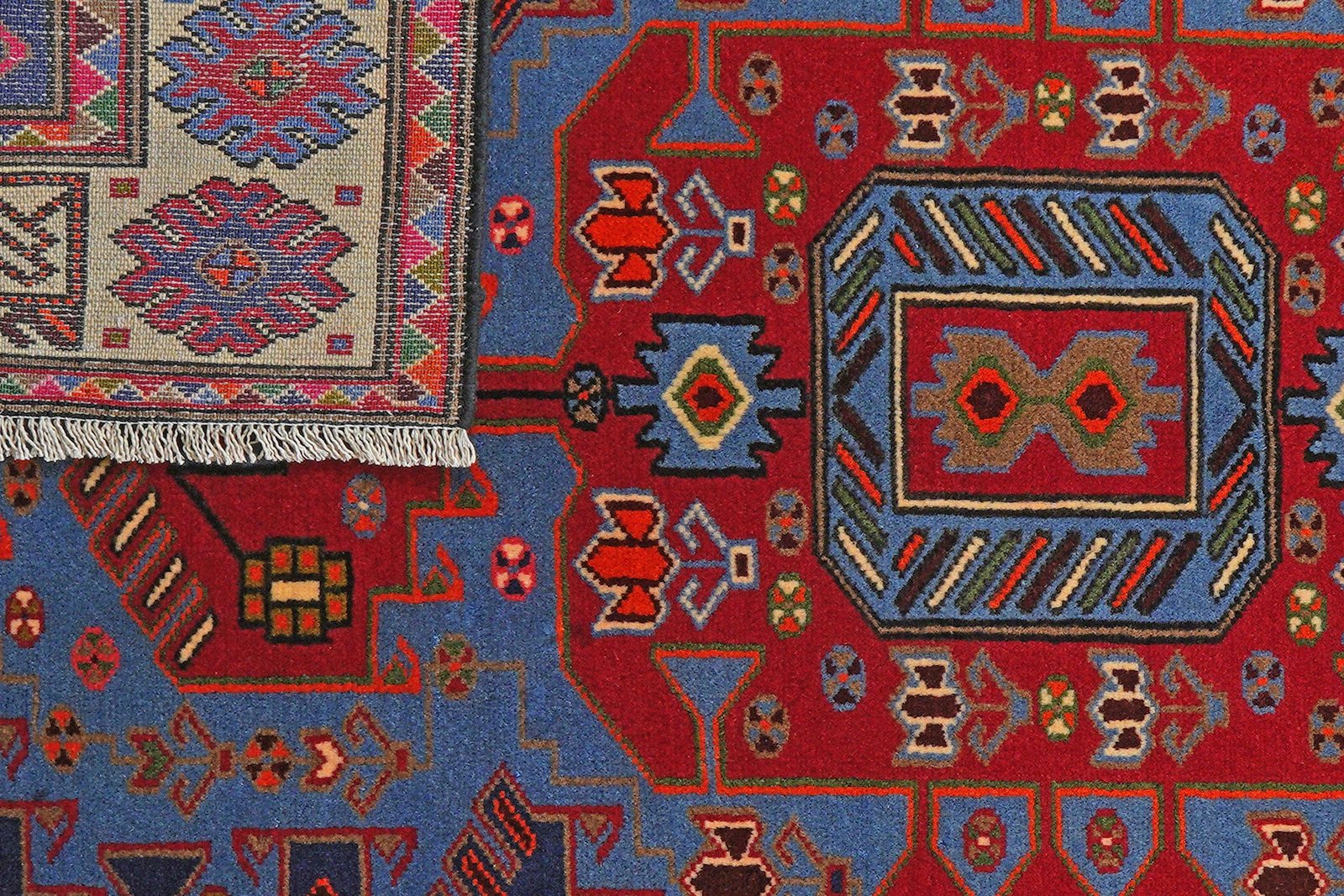 Tarom — Hand-knotted, 130x198 cm, Blue, 100% Virgin Wool | View 7