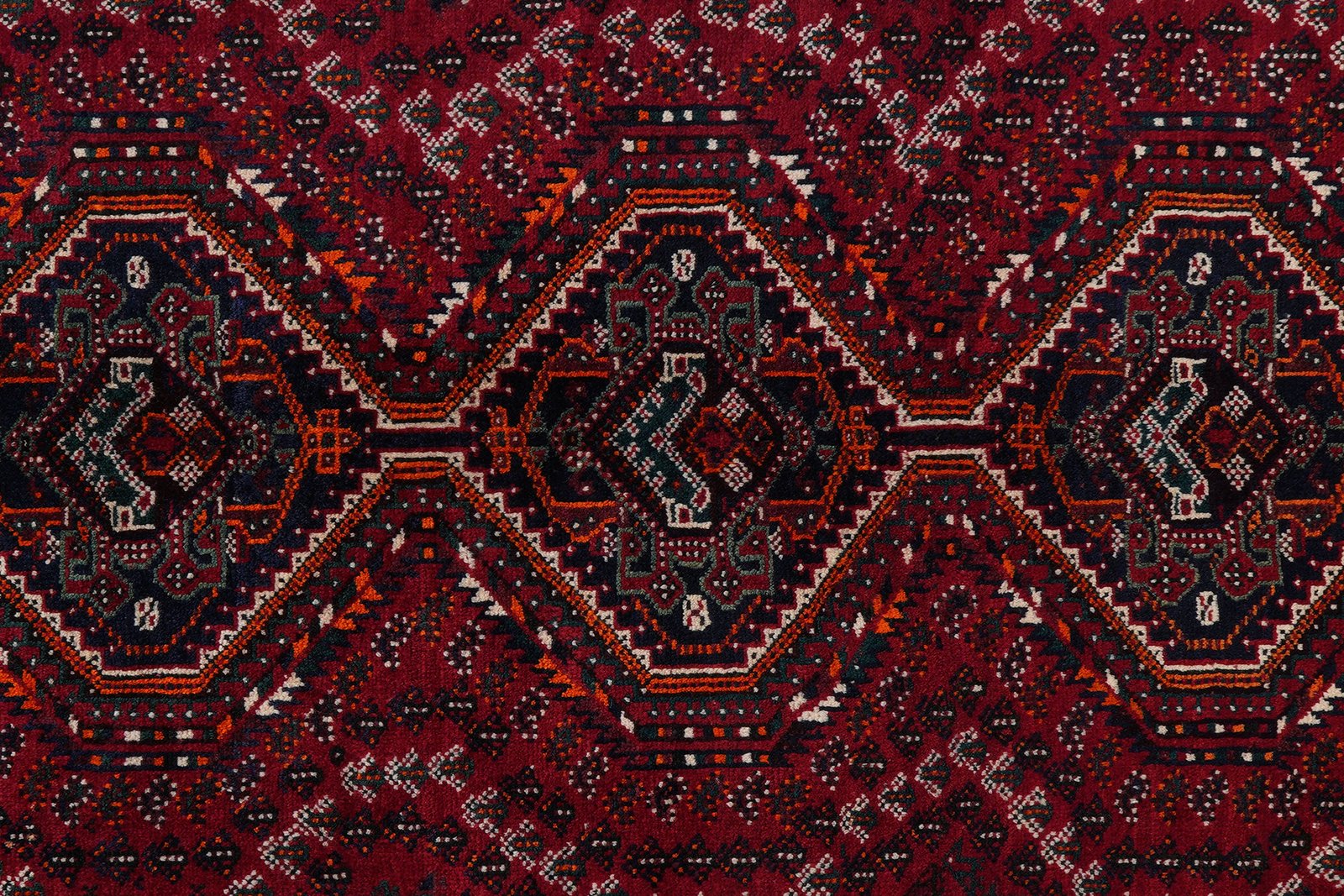Gashgai — Hand-knotted, 164x203 cm, Red, 100% Virgin Wool | View 6